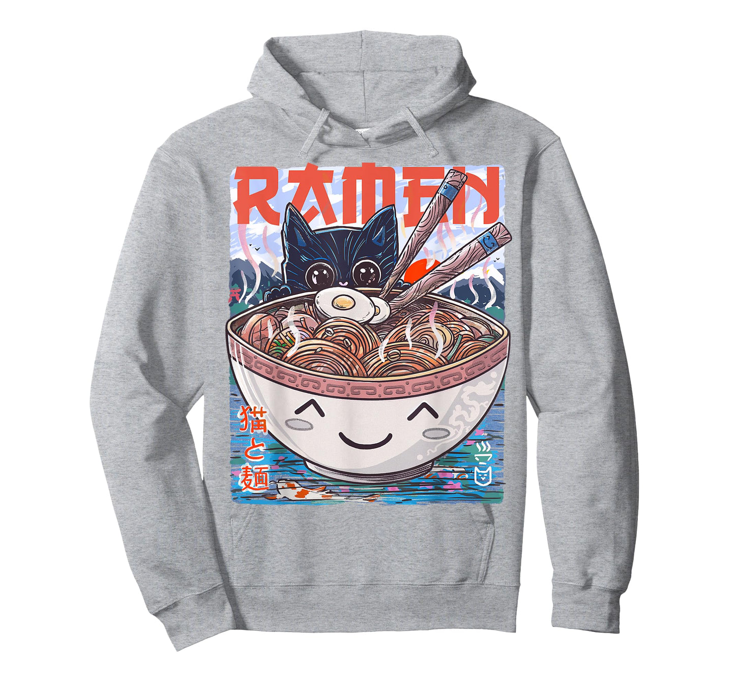 Ramen Noodles Anime Cat T-Shirt