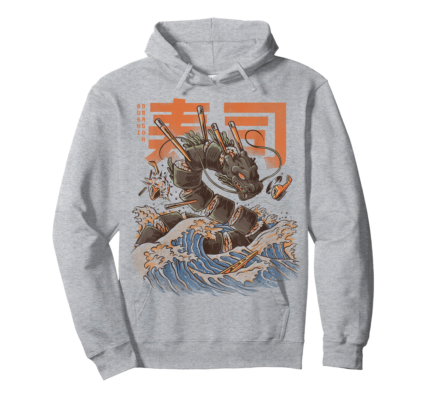 Great Sushi Dragon Japanese Food Kawaii Dragon Anime T-Shirt