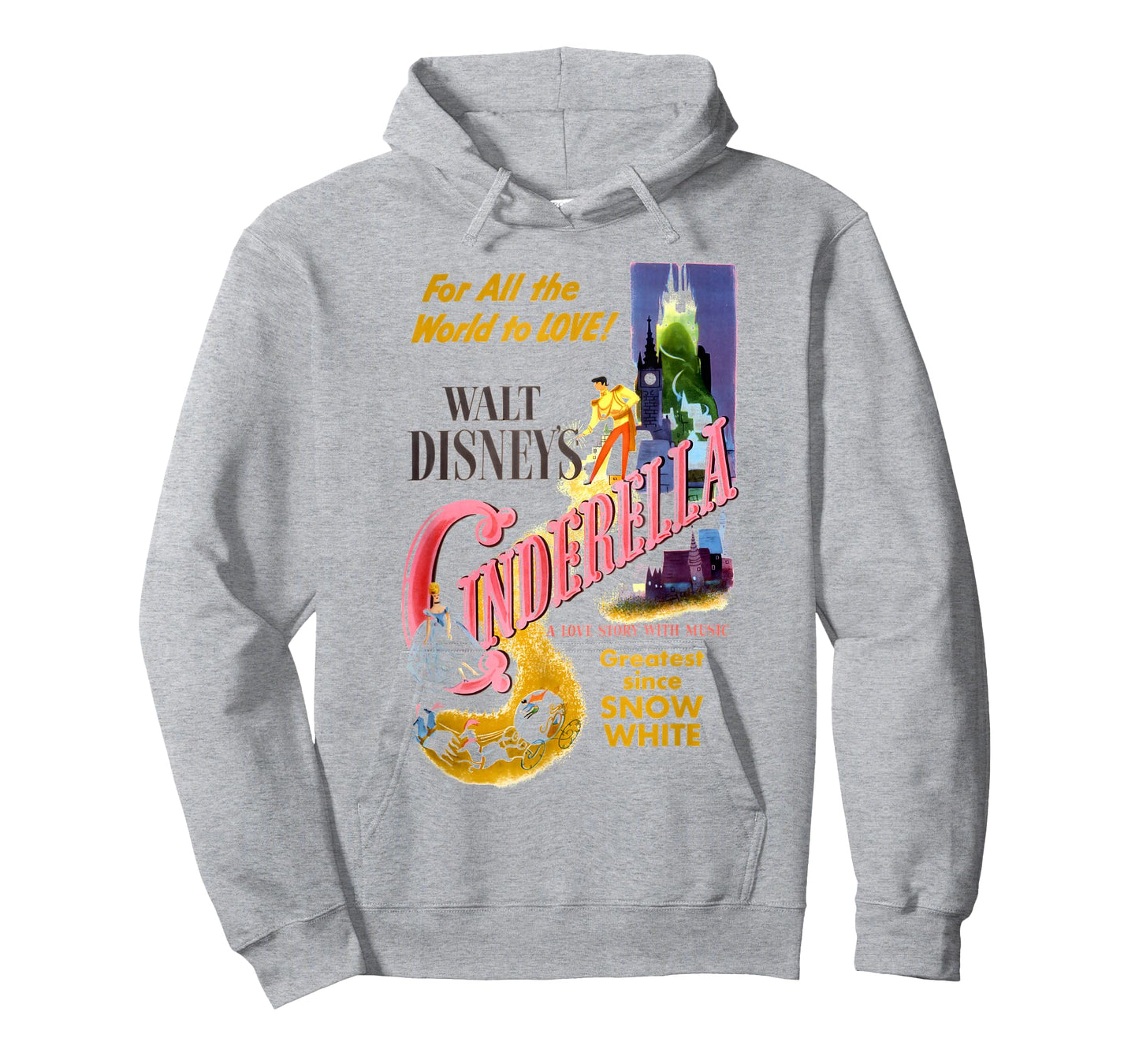 Disney Cinderella Vintage Movie Box Art Poster T-Shirt Small