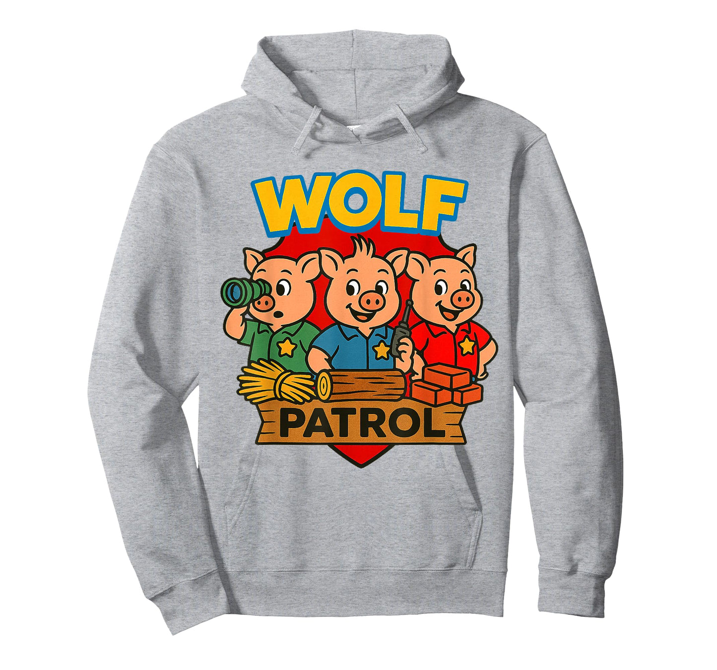 Three Little Pigs- Wolf Patrol, Cute and funny T-Shirt