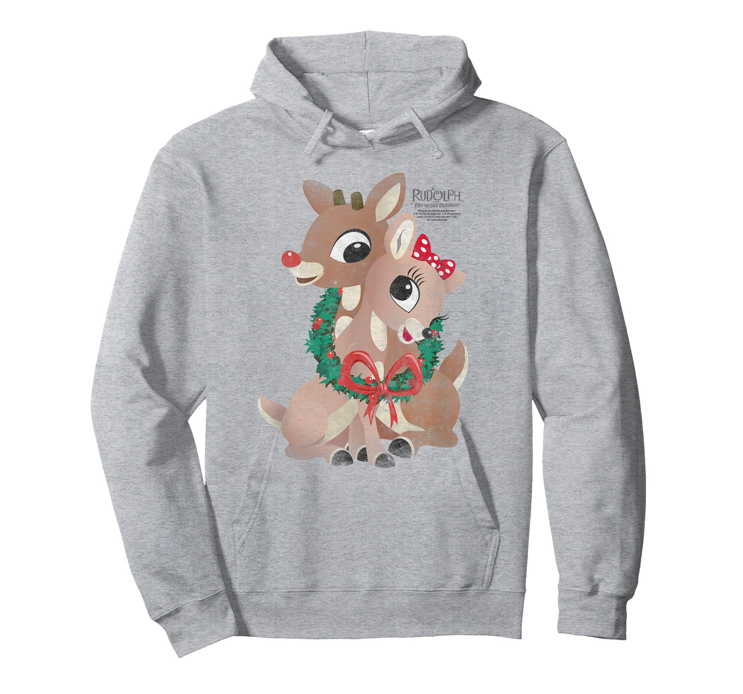 Rudolph and Clarice Holiday Wreath Vintage Christmas T-Shirt