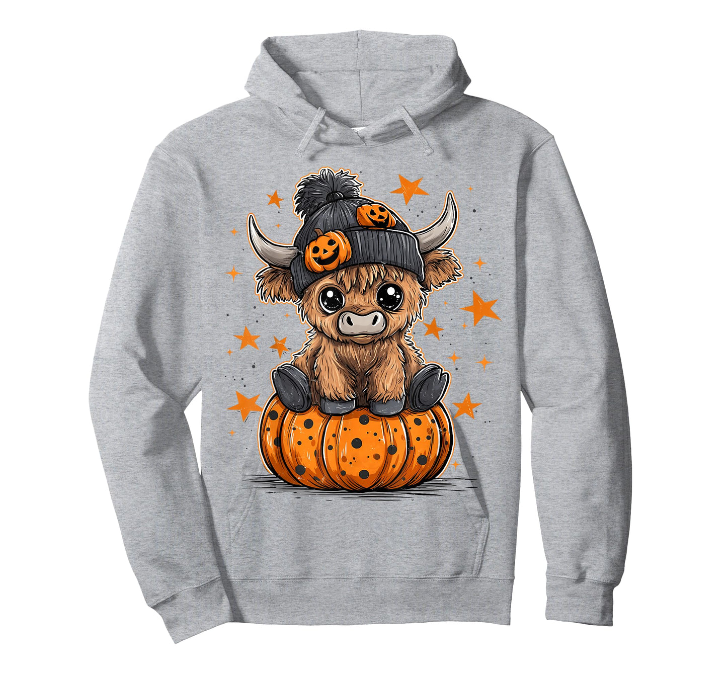 Halloween Highland Cow Witchy Cow Spooky Season Pumpkin T-Shirt