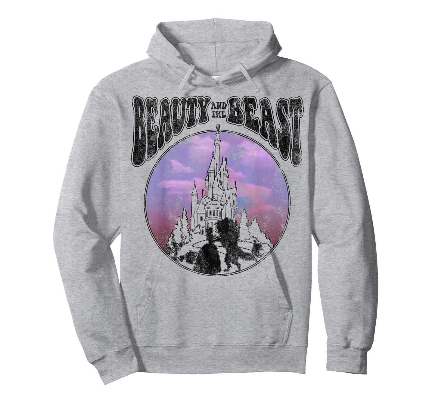 Disney Beauty and the Beast Watercolor Palace Silhouettes T-Shirt