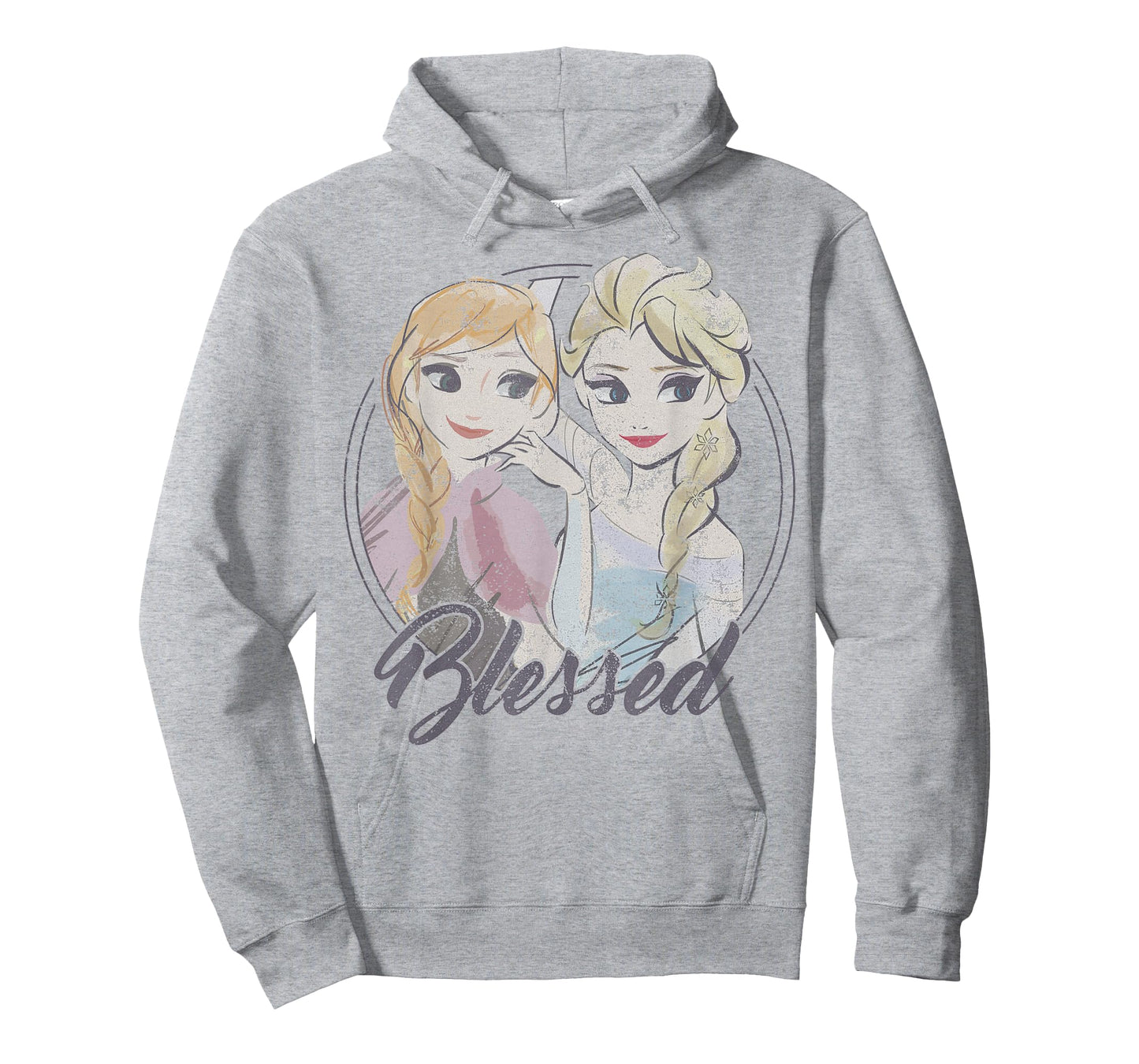 Disney Frozen Anna and Elsa Blessed Portrait T-Shirt Small