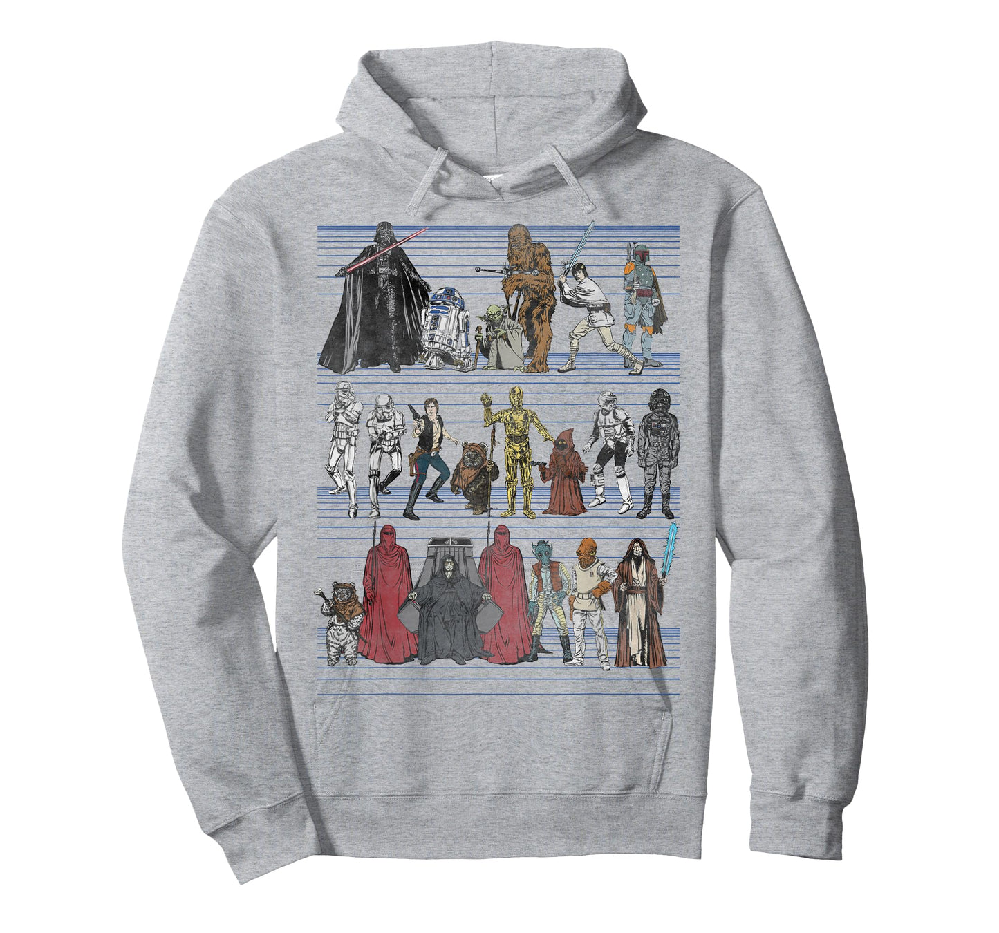 Star Wars Character Lineup Retro Classic Graphic T-Shirt T-Shirt