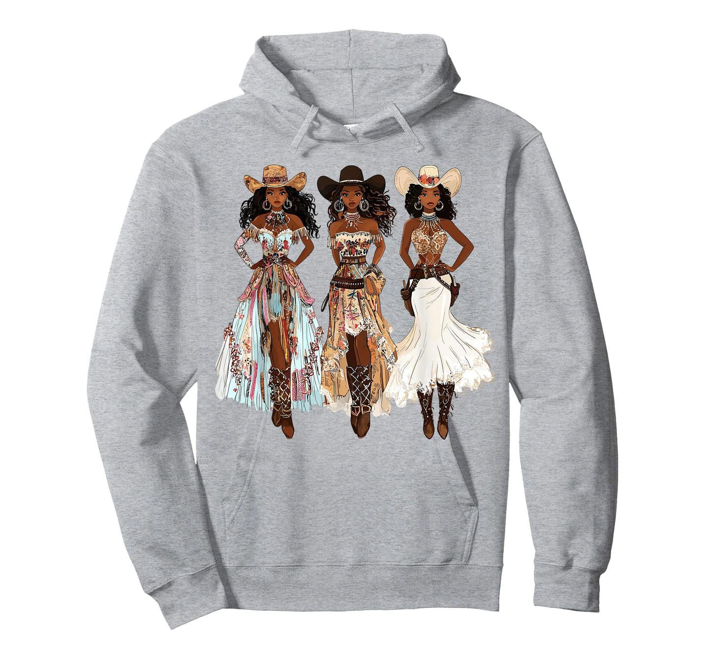 Black African American Cowgirl Western Country Texas Rodeo T-Shirt