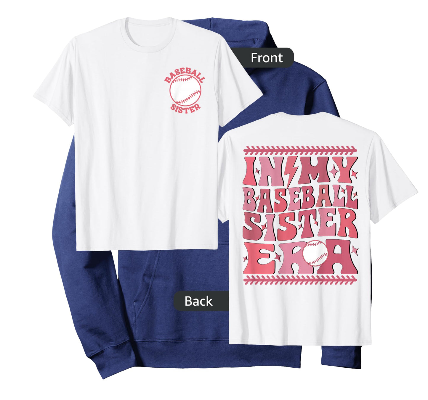 In My Baseball Sister Era Groovy Sister Baseball T-Shirt