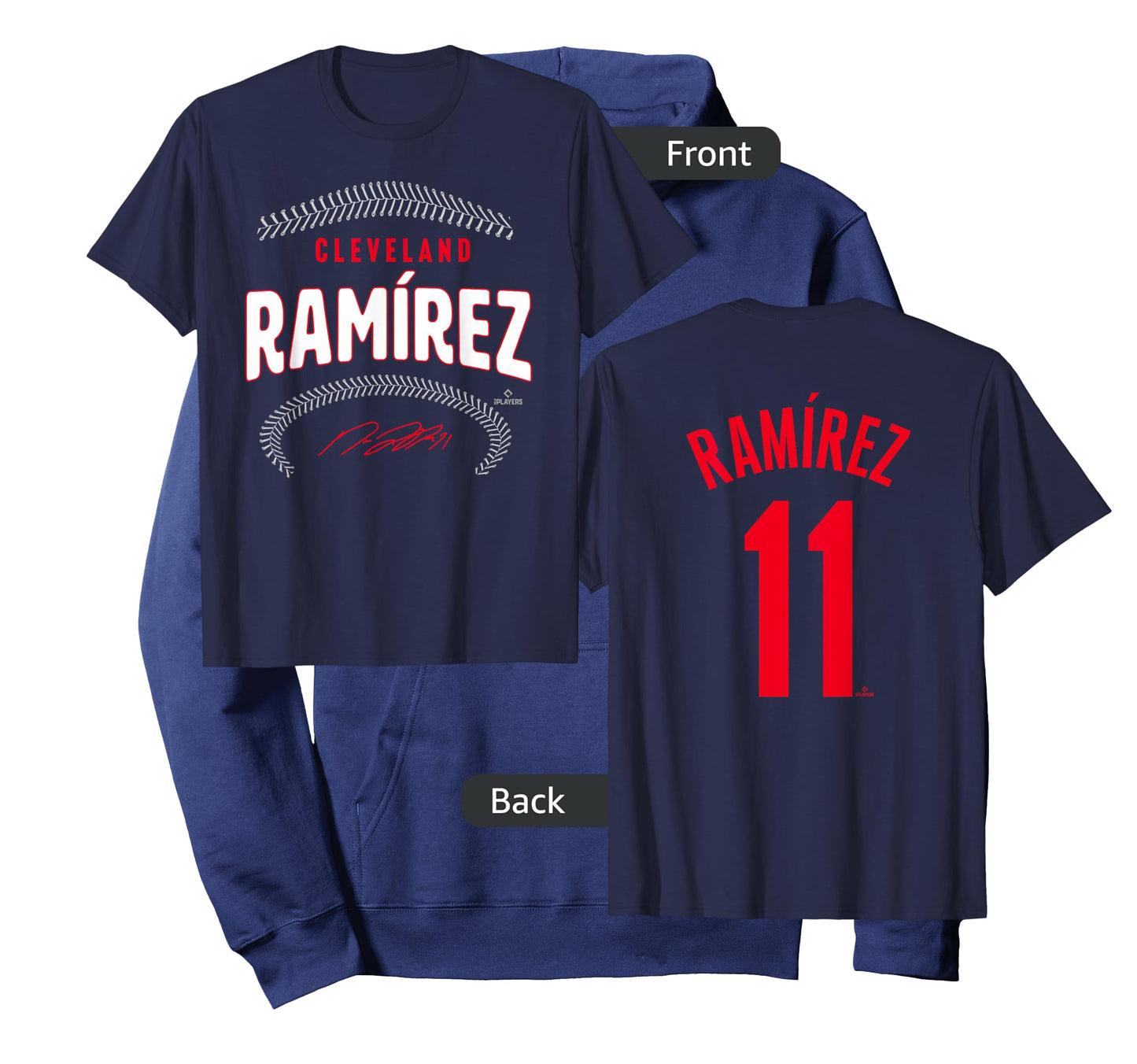 Jose Ramirez Cleveland Name & Number (Front & Back) T-Shirt