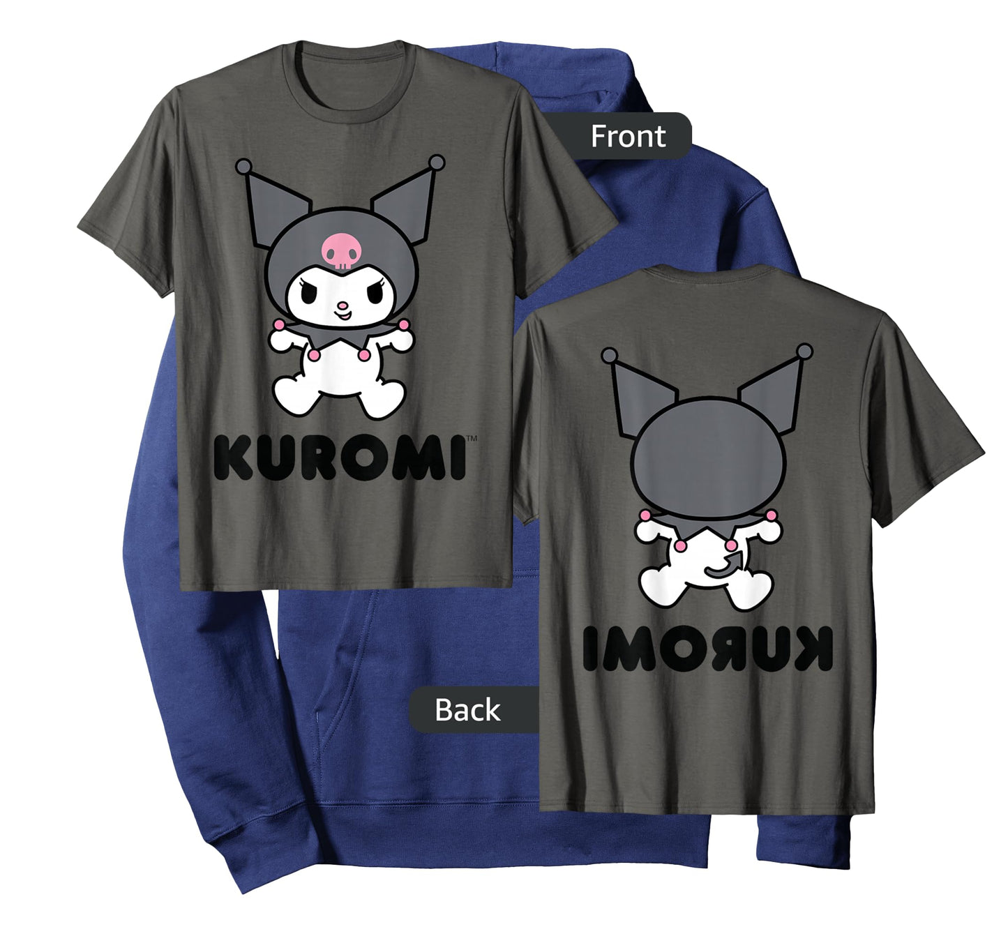 Kuromi Character Front and Back T-Shirt Small