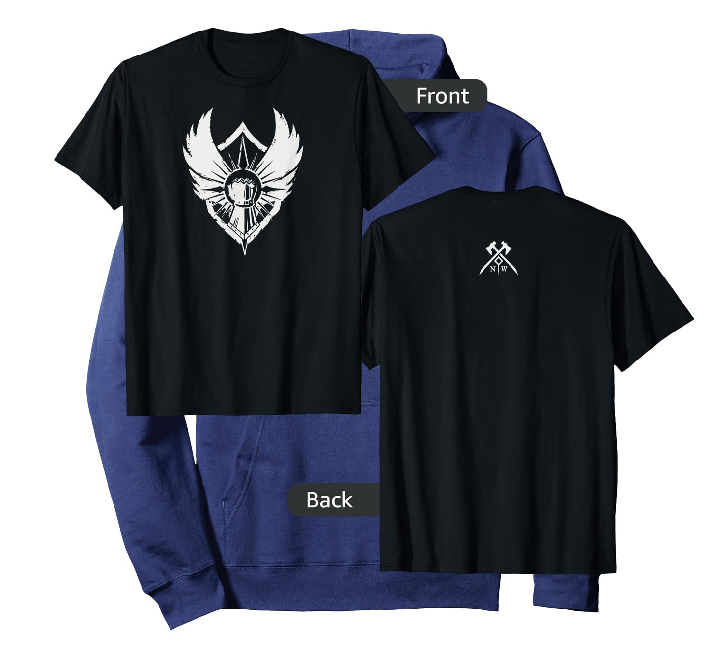 Amazon Games - New World Covenant Logo T-Shirt, Men's Black Small Classic Fit Short Sleeve Cotton T-Shirt