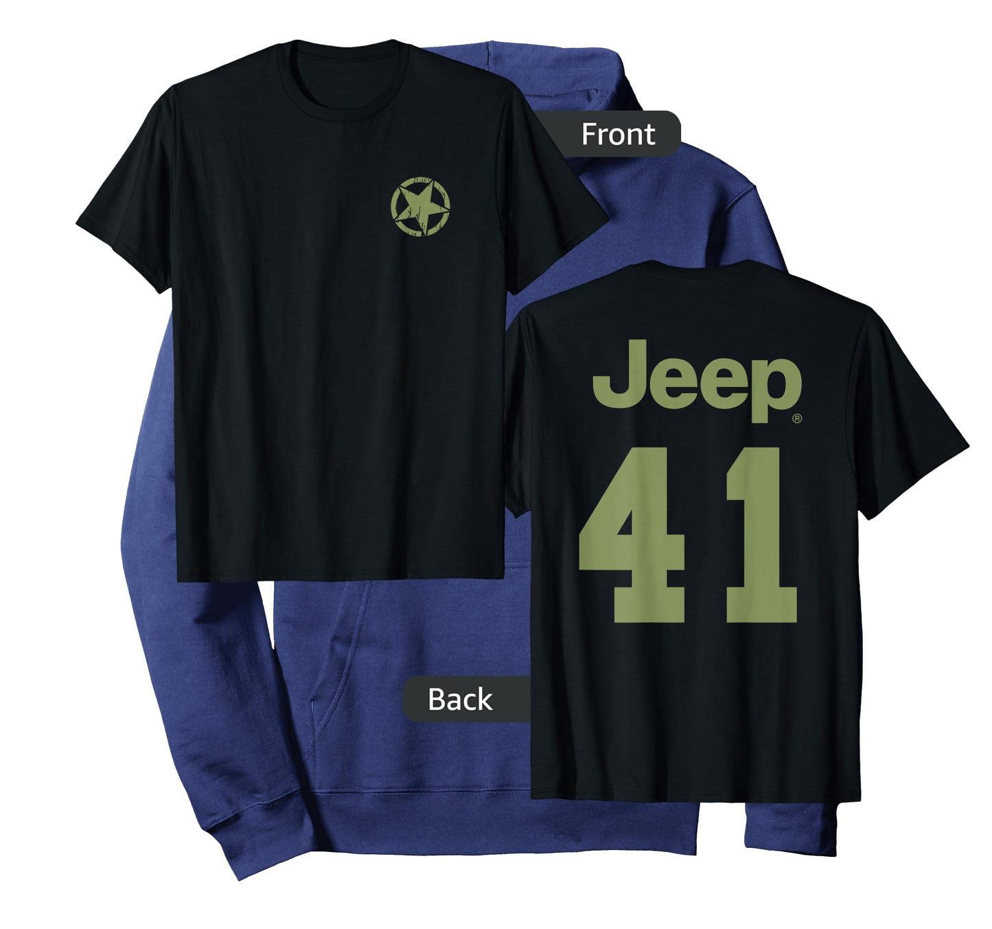 Jeep Star Jersey (Front/Back Print) T-Shirt