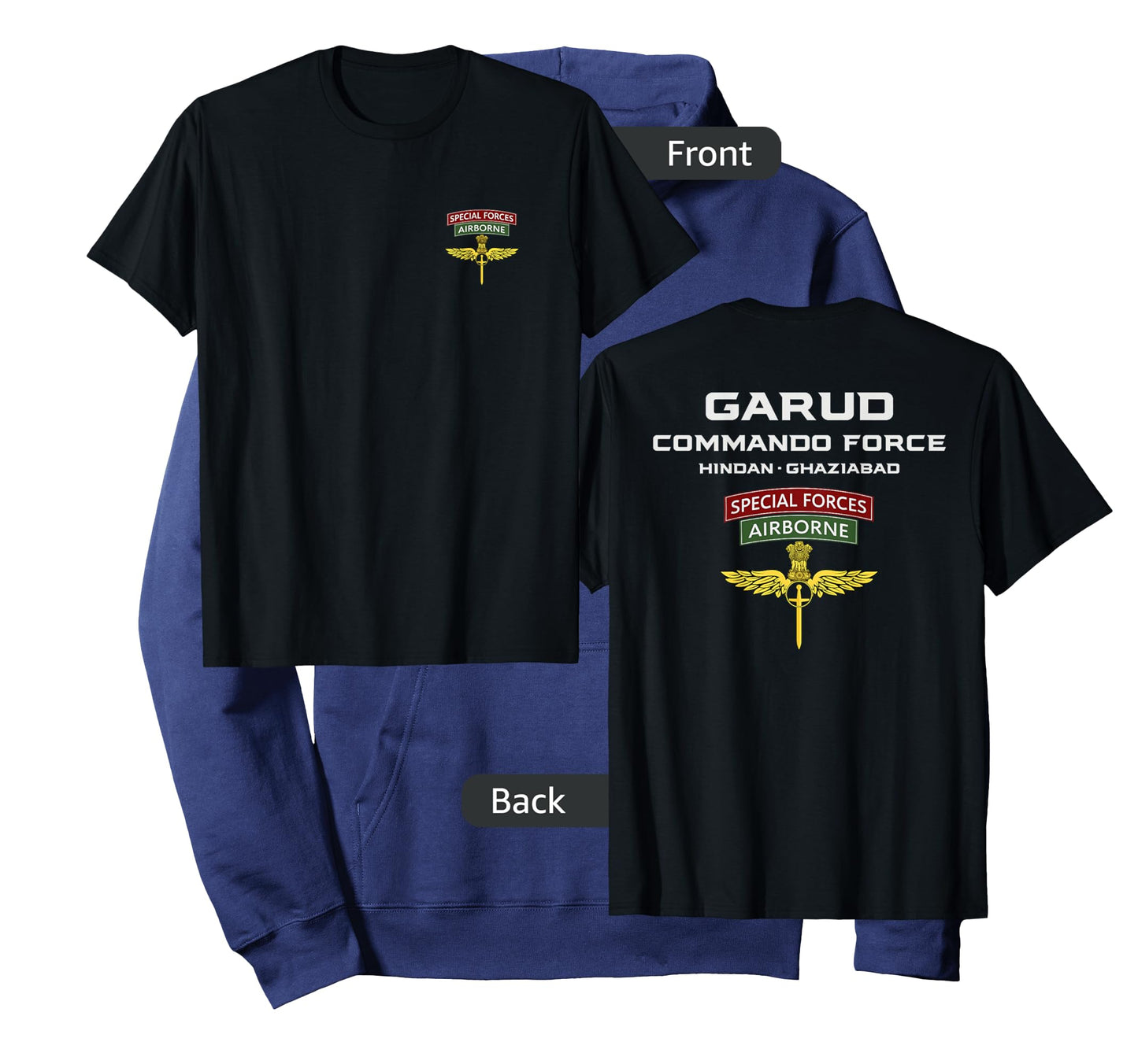 Garud Commando Indian Special Force Army BACKPRINT T-Shirt