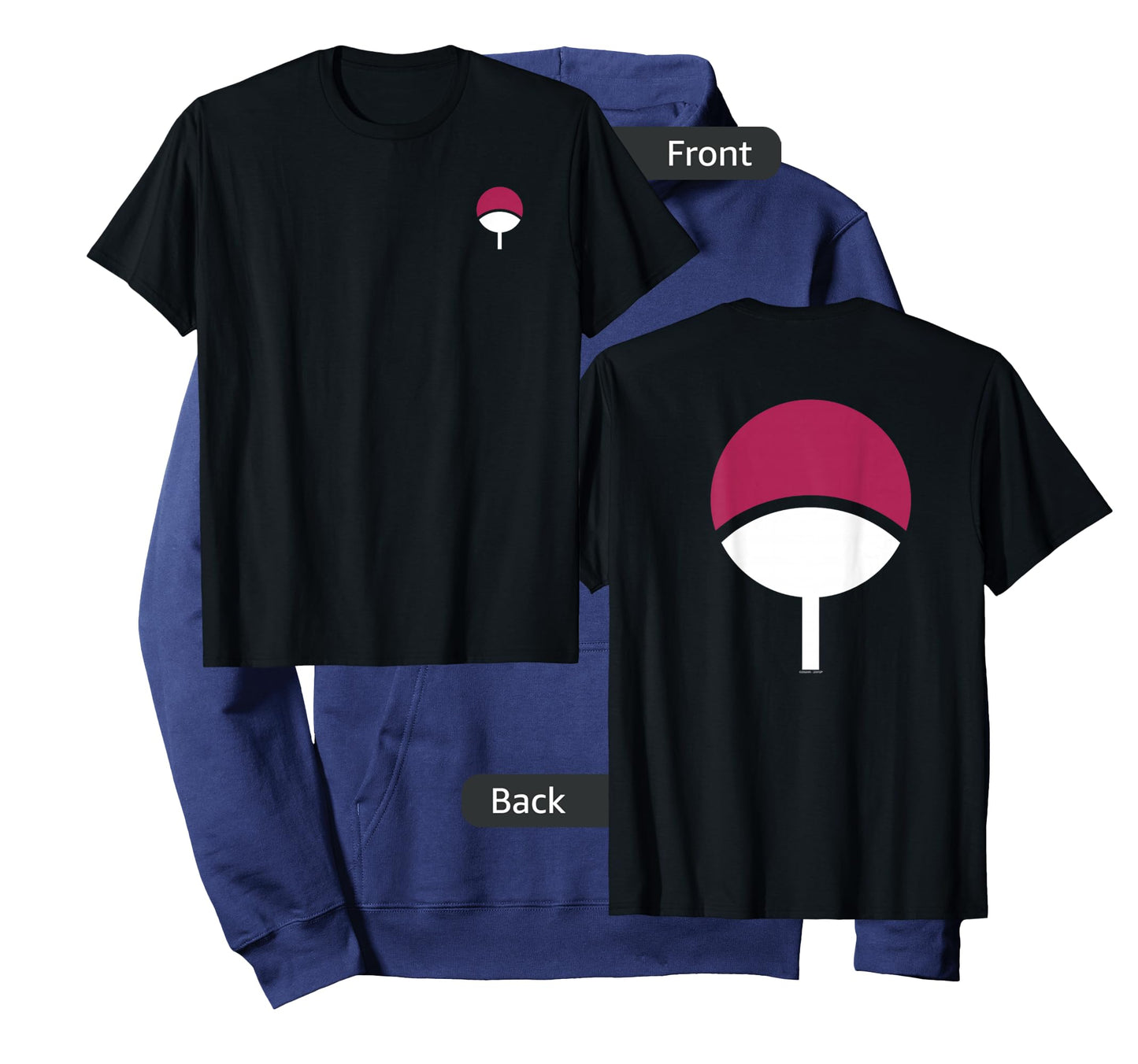 Naruto Shippuden Sasuke Uchiha Icon Front and Back Anime T-Shirt
