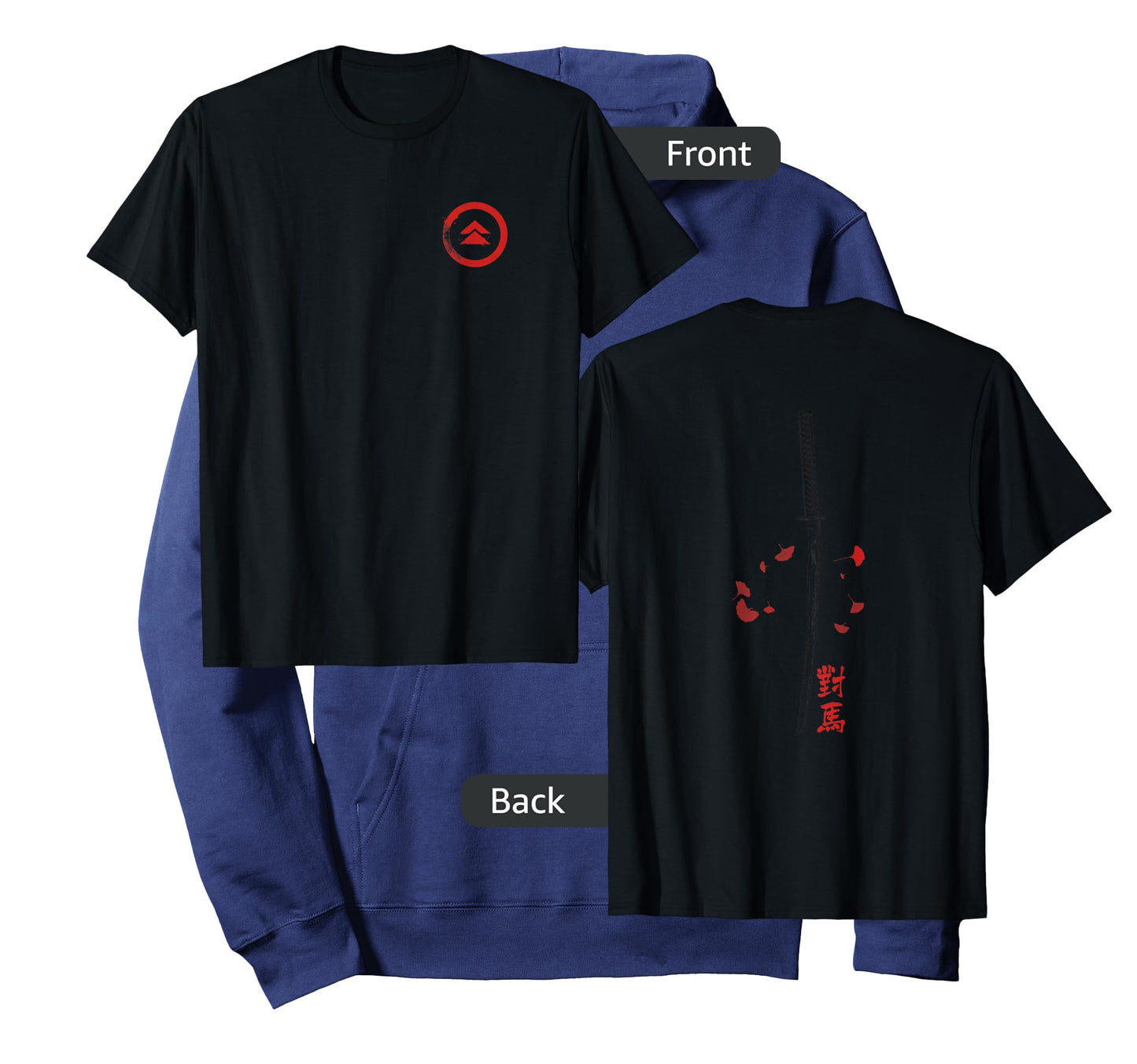 Ghost of Tsushima Front and Back Katana Leaves Video Game T-Shirt