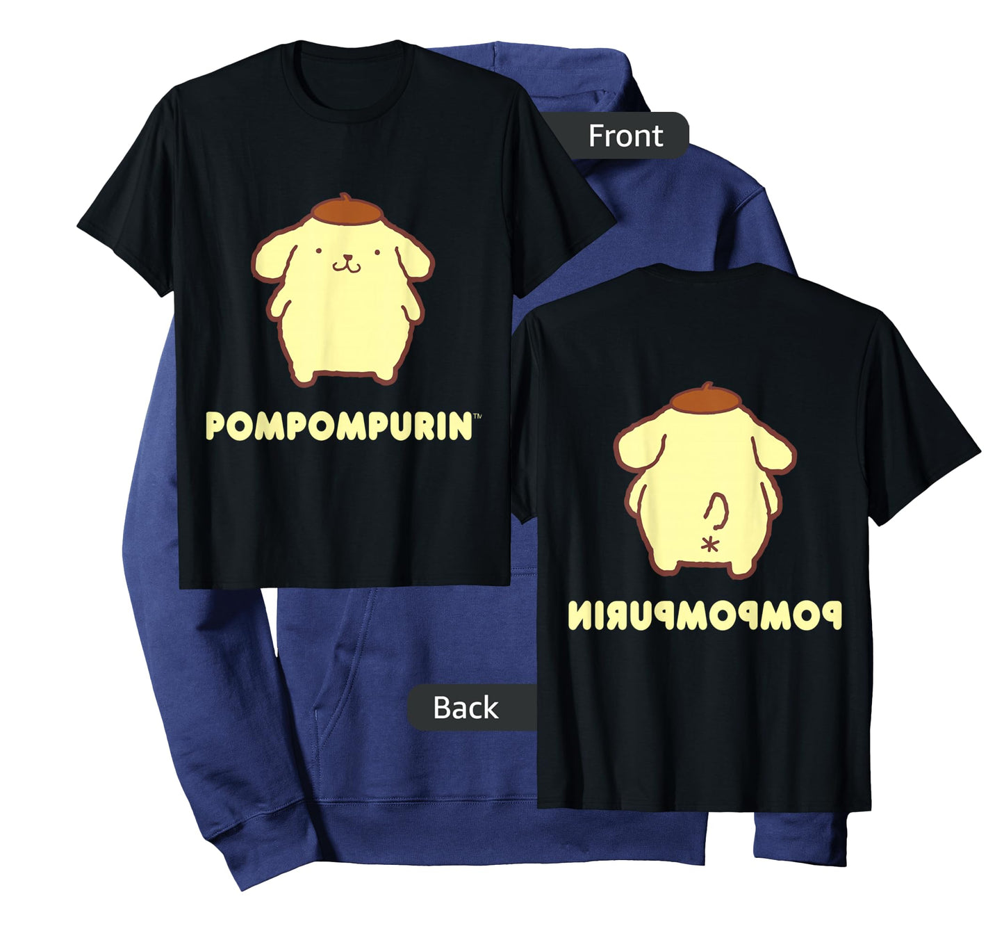 Pompompurin Character Front and Back T-Shirt Small