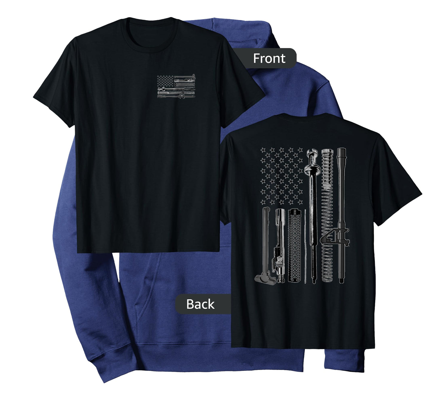 American AR-15 Parts Flag Front & Back