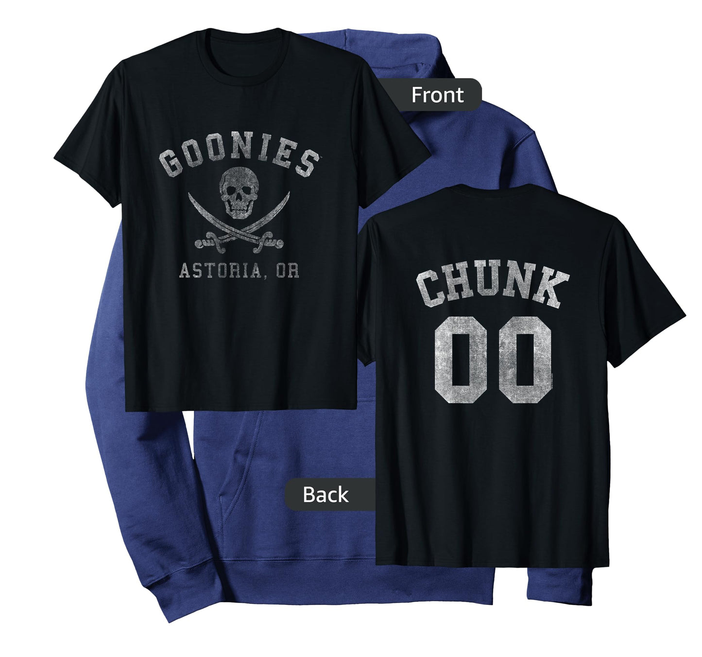 The Goonies Logo and Chunk Jersey Front and Back Movie T-Shirt