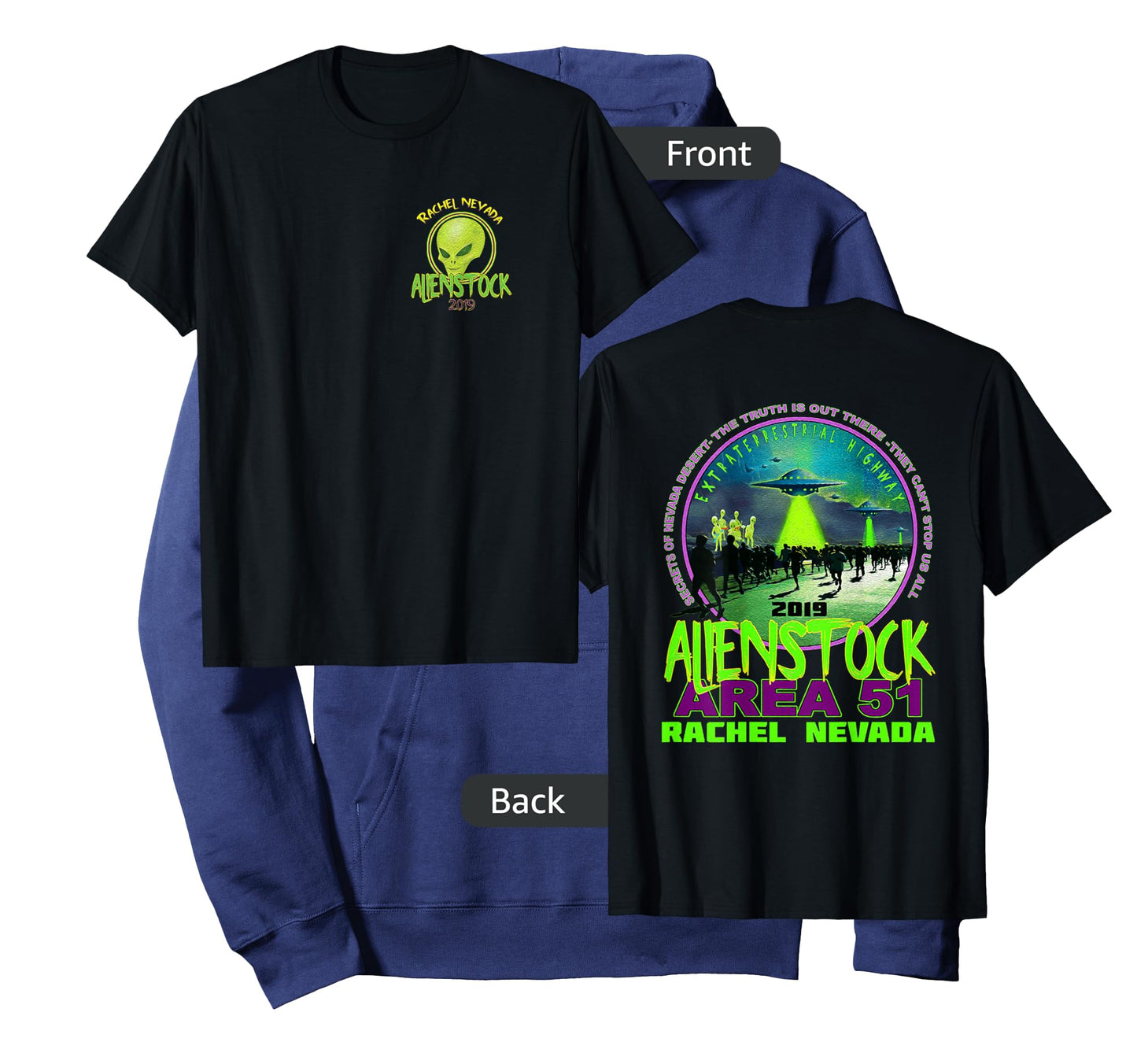 AlienStock 2019 Rachel Nevada Event Graphic Design Souvenir T-Shirt