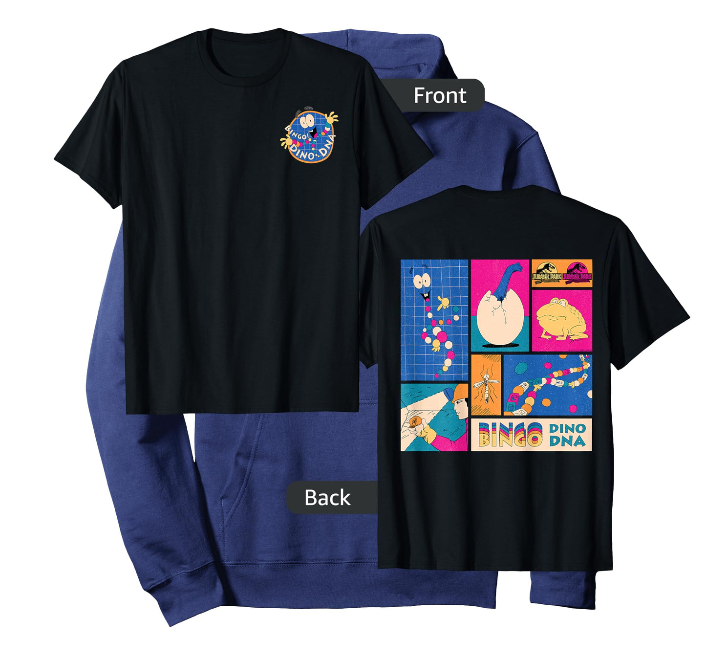 Jurassic Park 30th Anniversary Bingo Dino DNA Retro T-Shirt