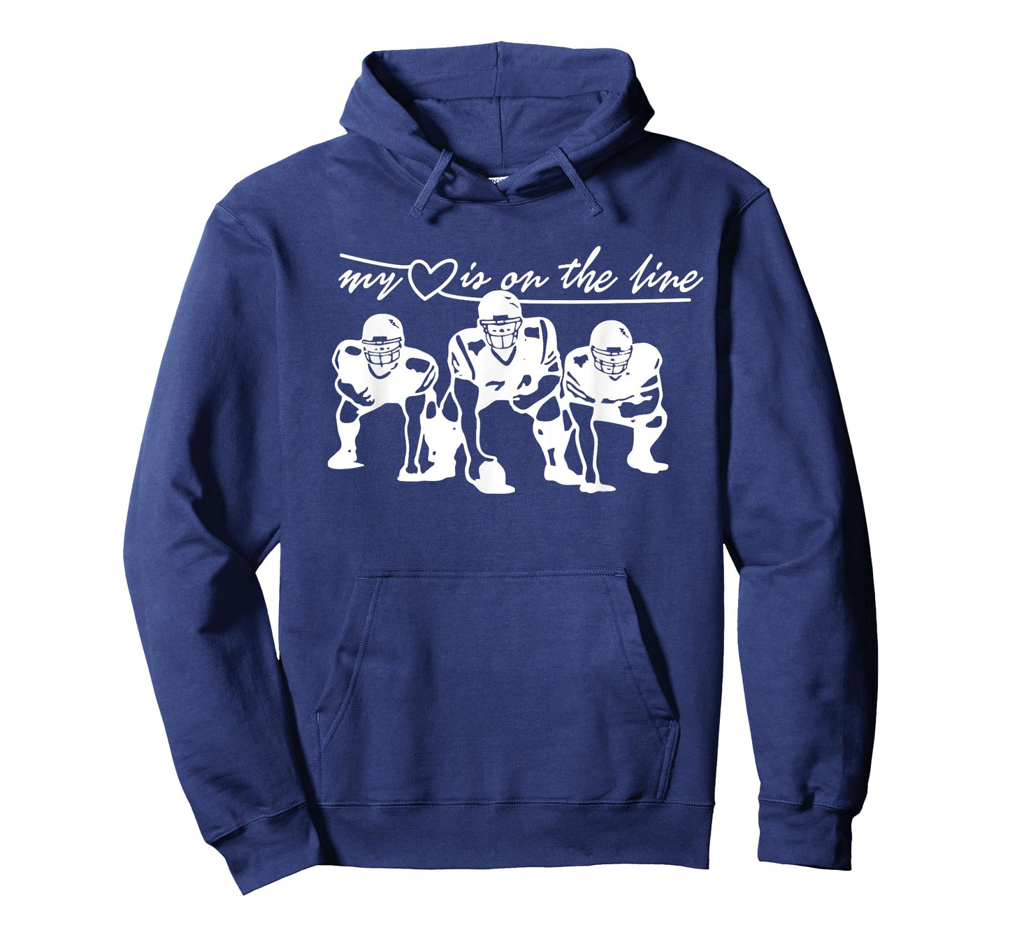 Football My Heart Is On The Line Offensive Lineman T-Shirt