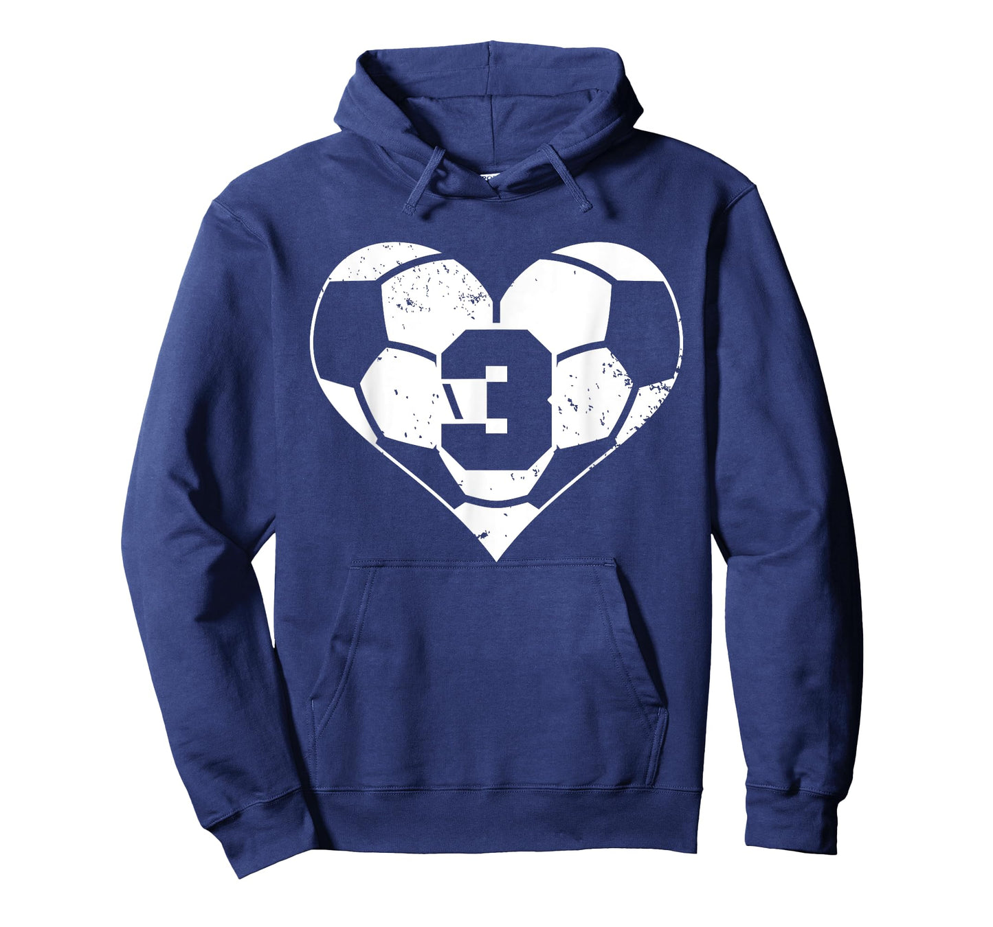 Soccer Number 3 Jersey Funny Soccer Heart Game Day T-Shirt