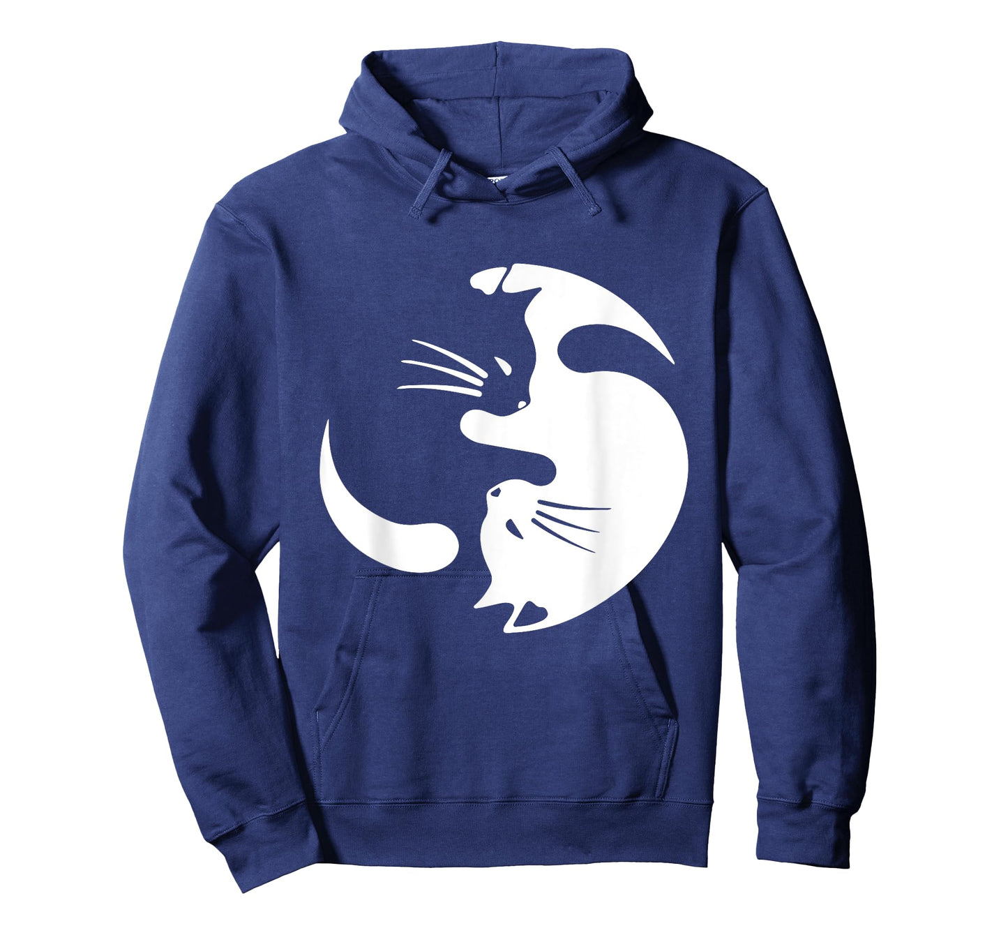 Yin Yang Cat Symbol Cute Black and White Cat Kitty Halloween T-Shirt