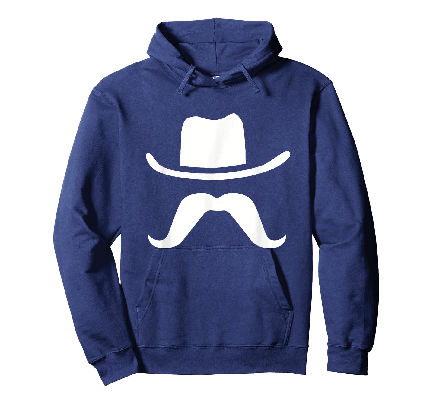Cowboy Hat & Mustache Funny Silhouette Dark T-Shirt