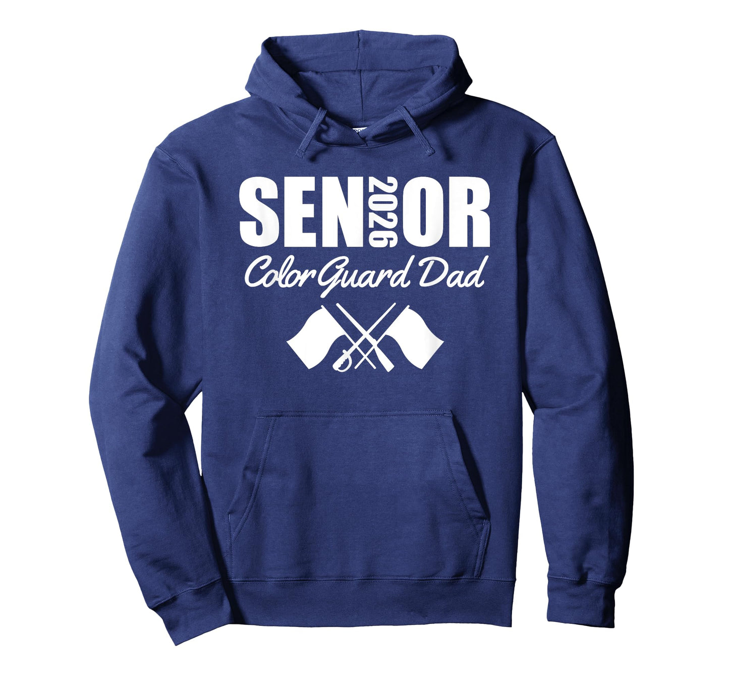 2026 Senior Color Guard Dad Flag Marching Band Parent T-Shirt