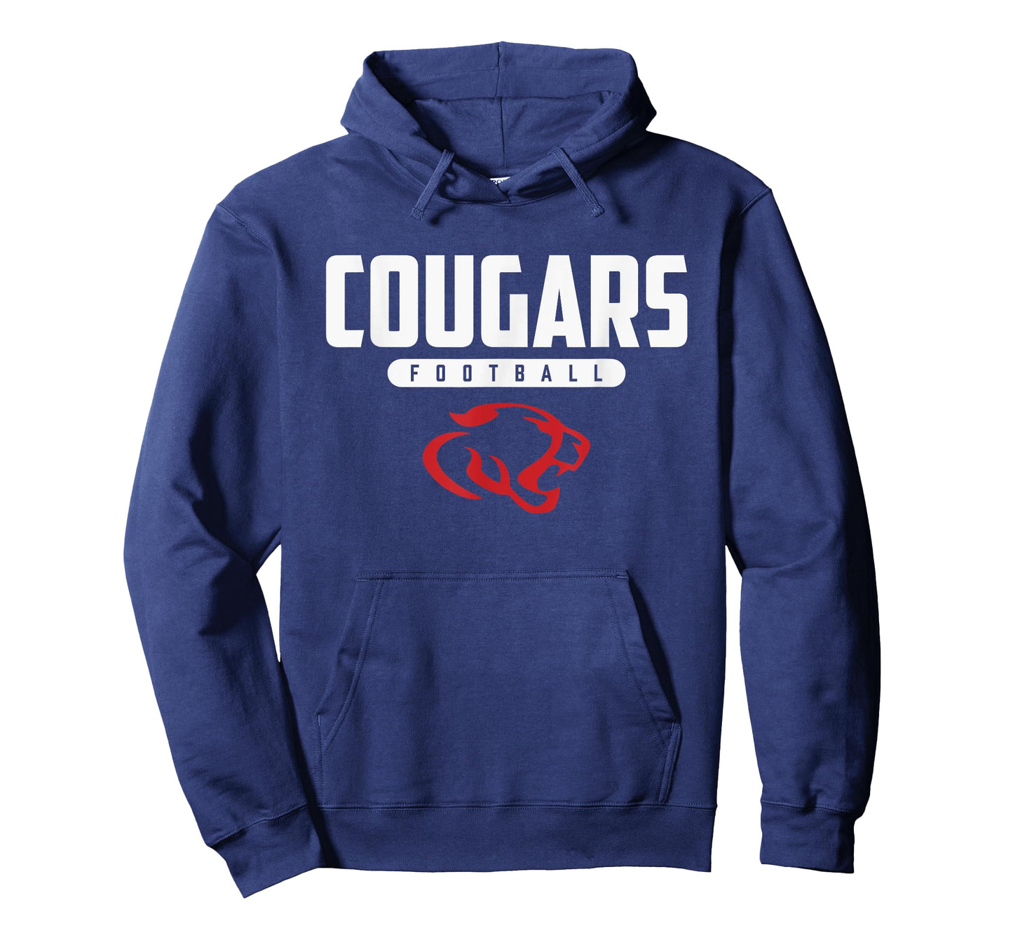 Crosby Cougars Logo Football HS T-Shirt