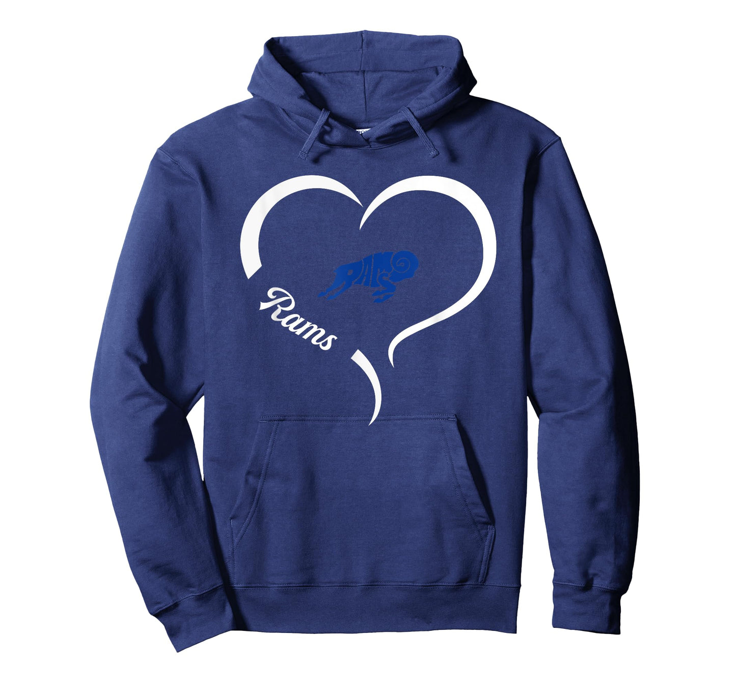Old Saybrook Rams Logo Half Heart Slogan HS T-Shirt