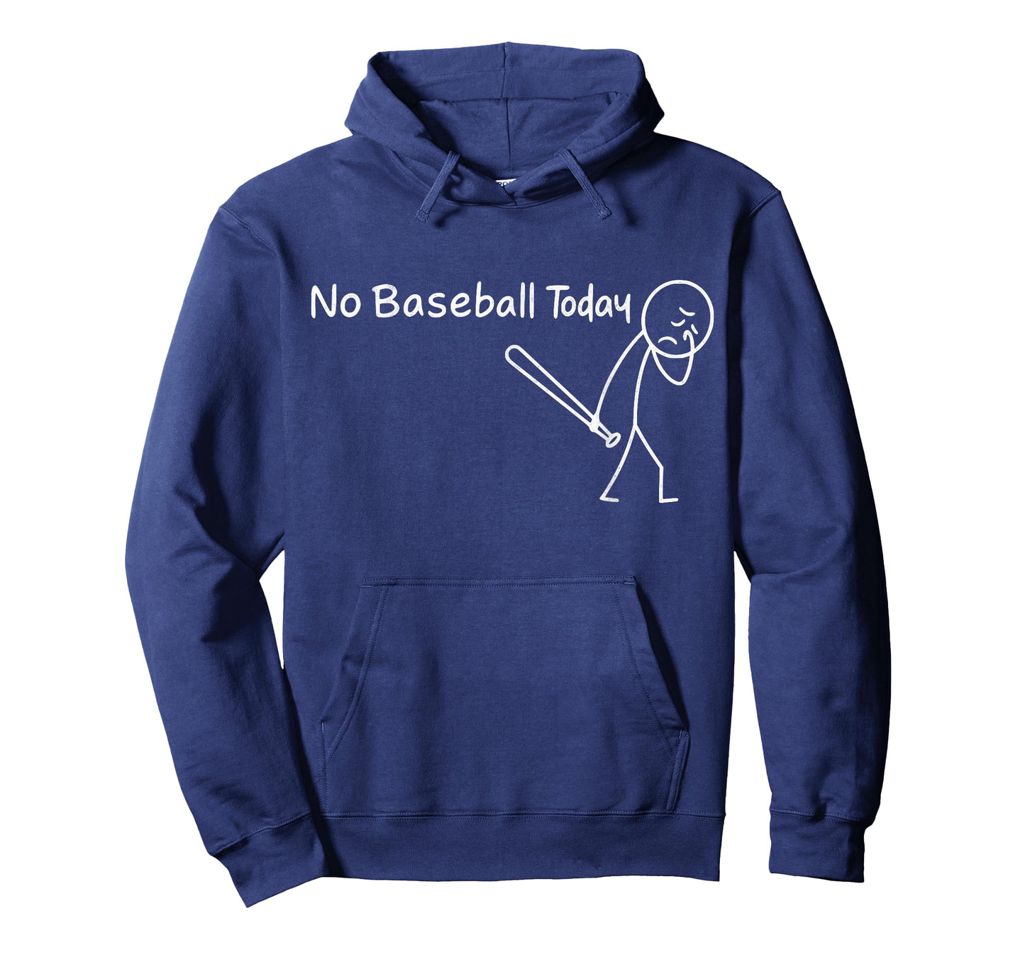 No Baseball Today Funny Sad Graphic Figure Baseball Season T-Shirt
