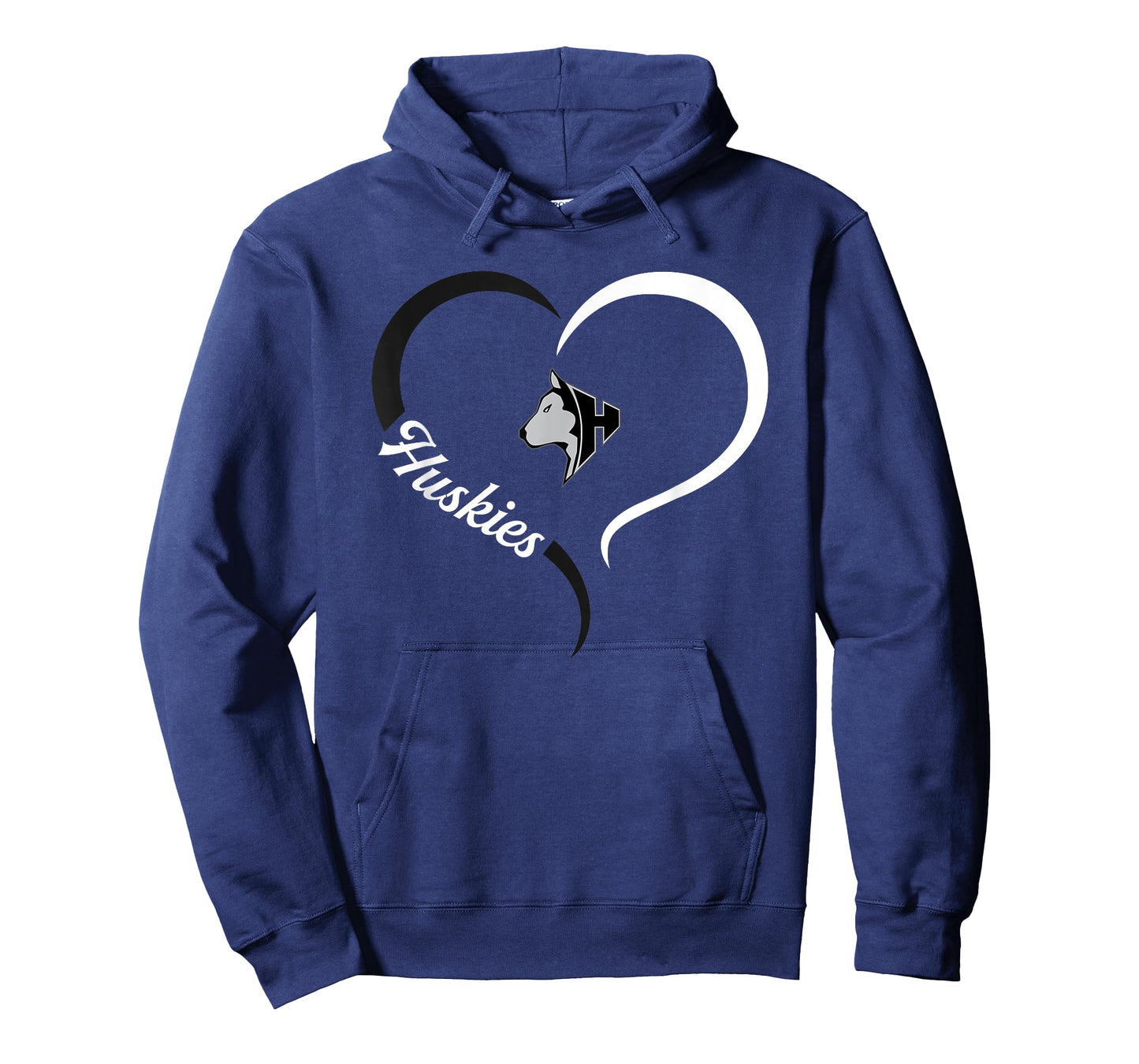 Hagerty Huskies Logo Half Heart Slogan HS T-Shirt
