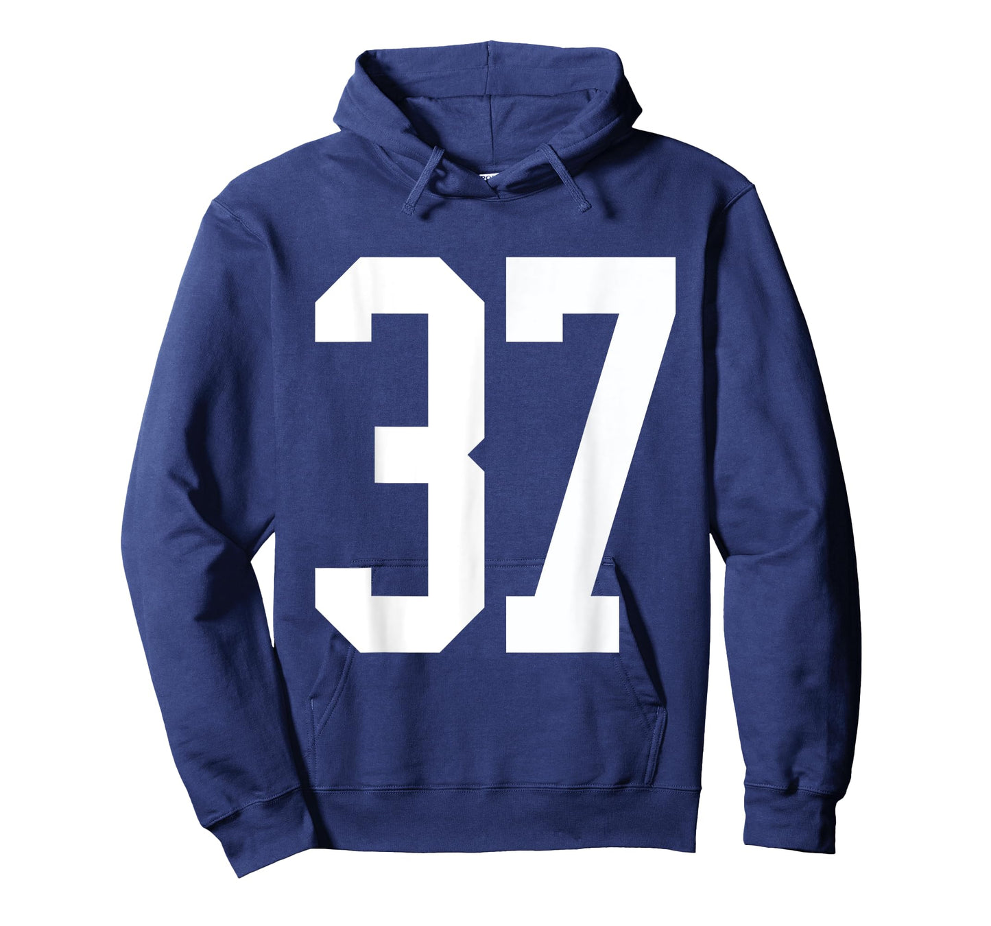 #37 White Number 37 Sports Fan Jersey Style T-Shirt