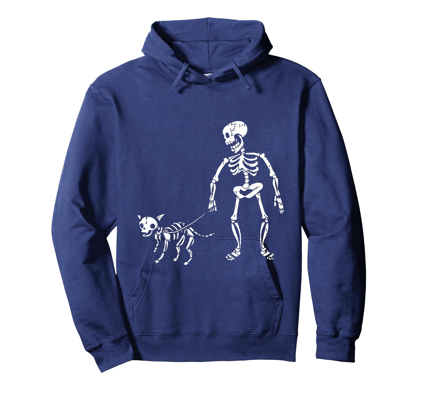 Skeleton And Dog Lazy Halloween Costume Funny Skull Pet T-Shirt