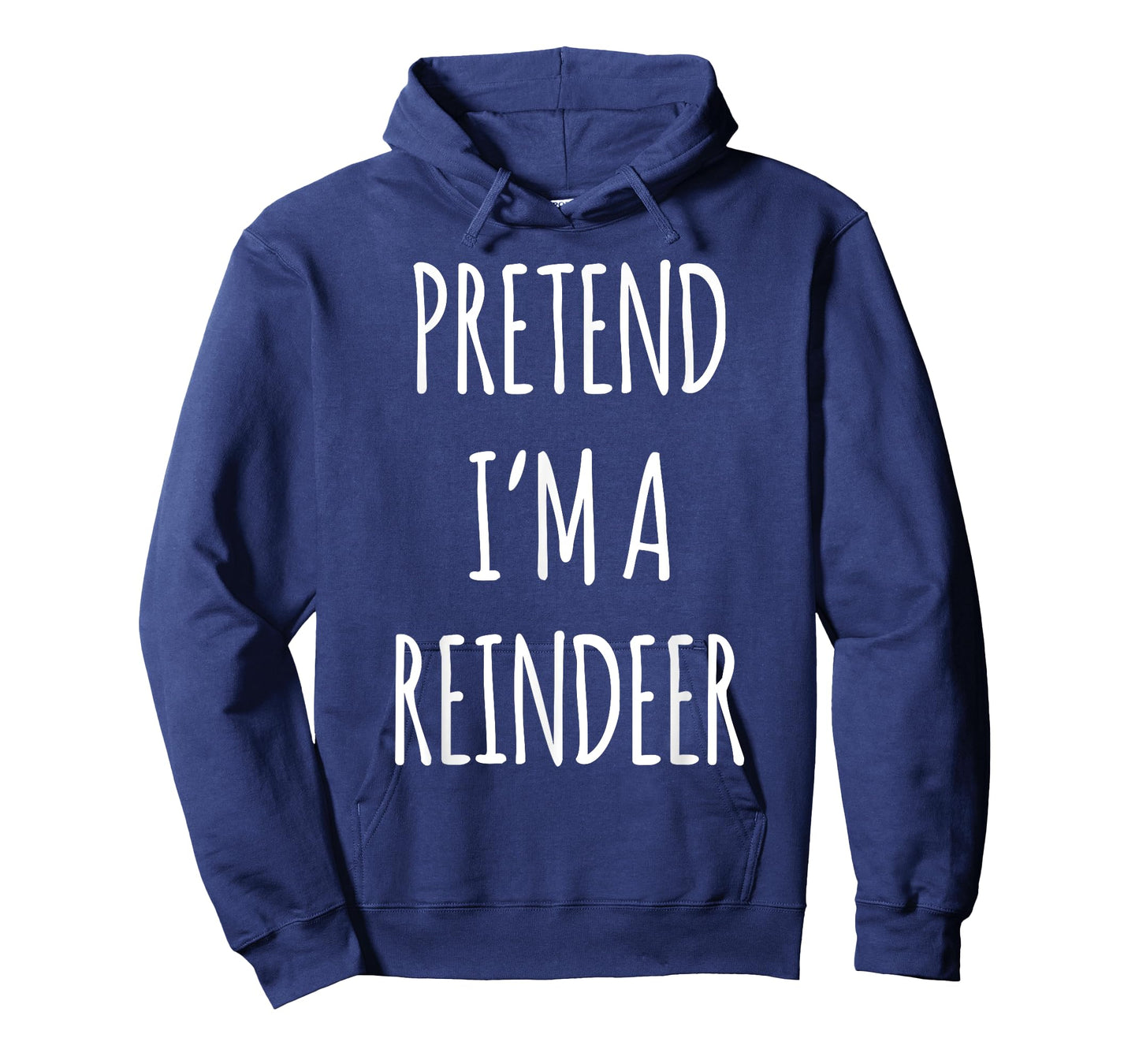 Funny Christmas Reindeer Men Women Kids Xmas Shirt Pretend I'm a Reindeer Easy Christmas Costume T-Shirt Brown Unisex-Adults Kids Classic Fit Cotton 65% Polyester 35% Short Sleeve Crew Neck S