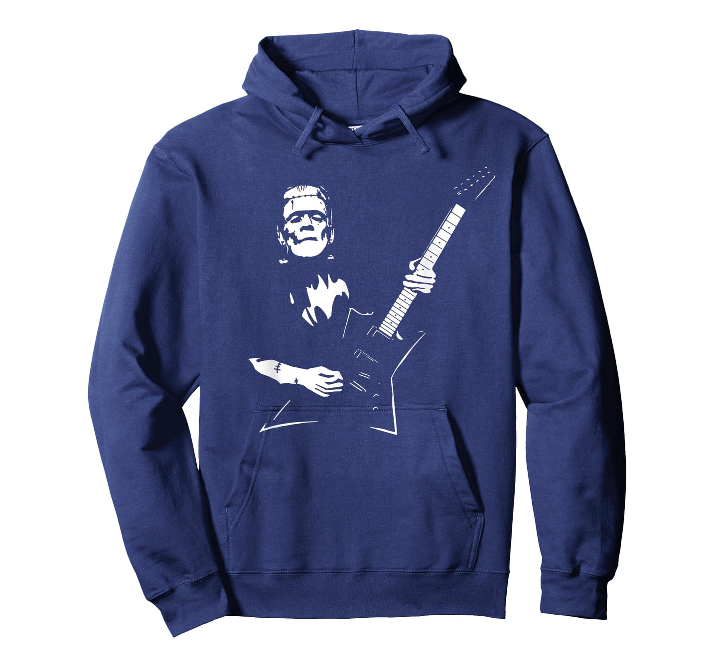 Frankenstein plays an electric guitar T-Shirt