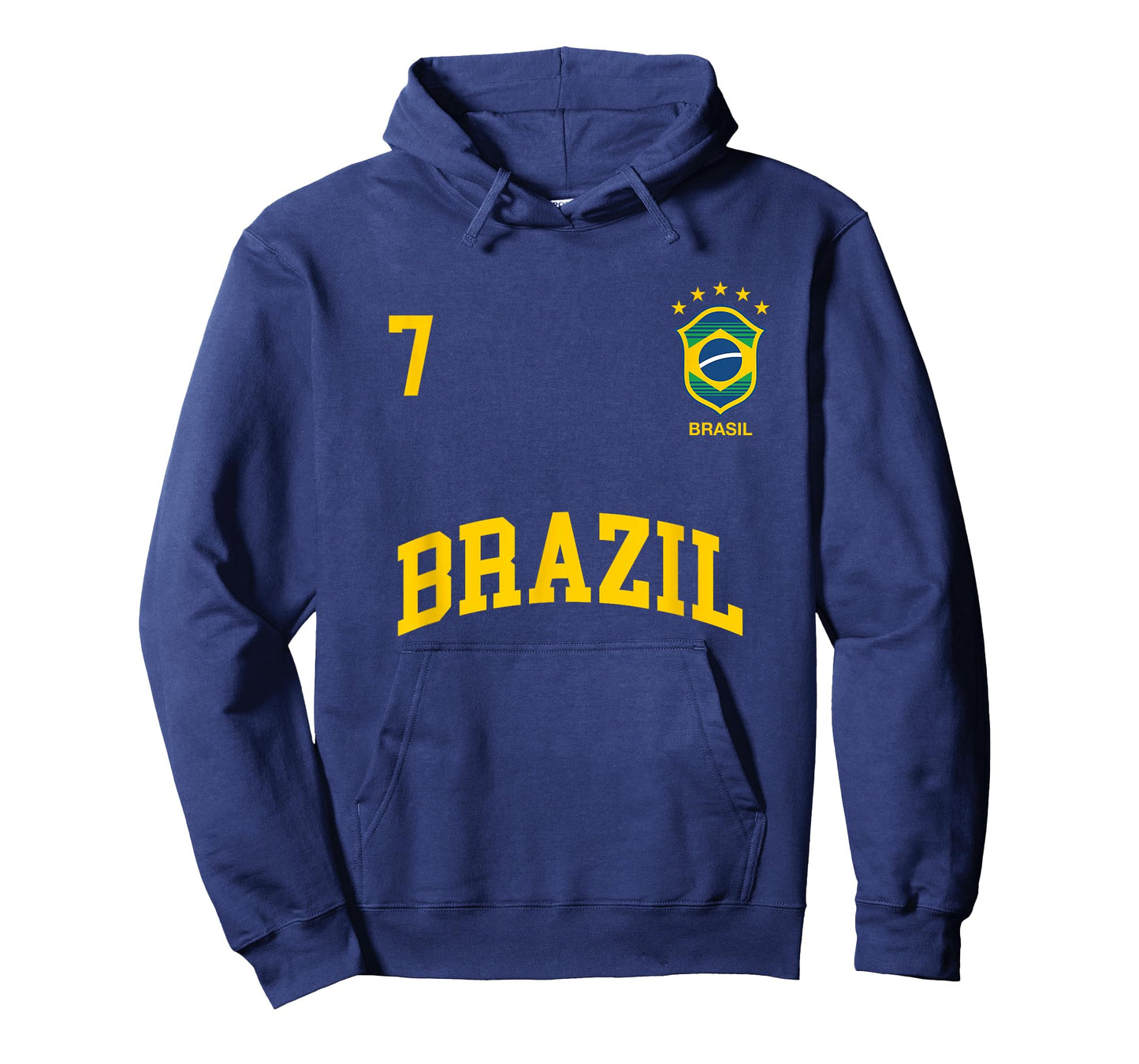 Brazil T-Shirt Number 7 (BACK) Brazilian Soccer Team Shirt