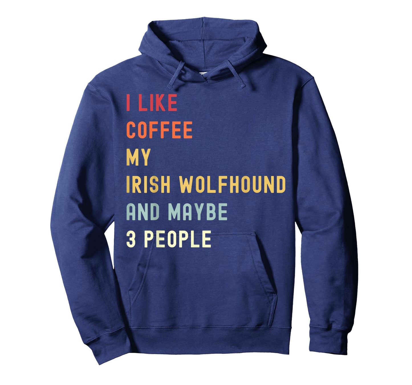 Funny Irish Wolfhound Retro Dog And Coffee Lover T-Shirt for Men Women