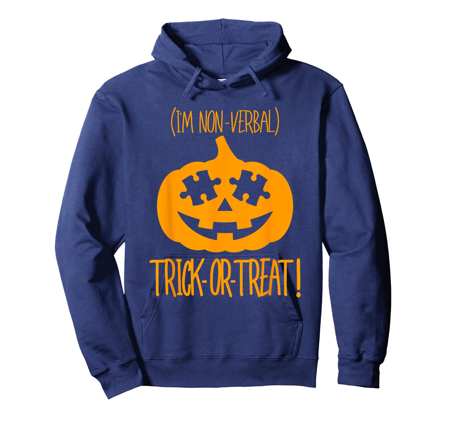 Trick or Treat Non-Verbal Halloween Pumpkin Autism Awareness T-Shirt