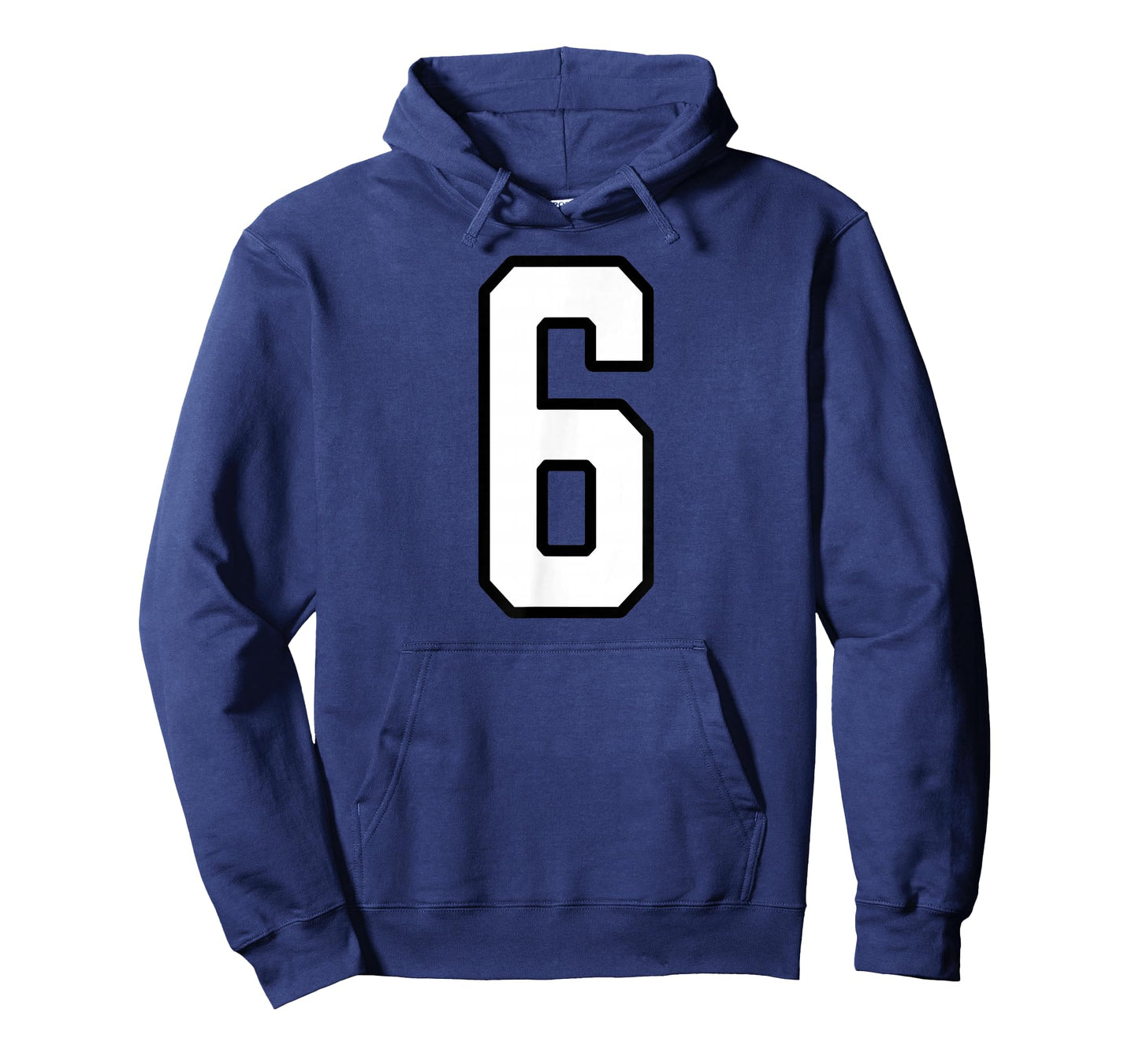 White and Black Sports Number 6 Jersey Uniform Player T-Shirt