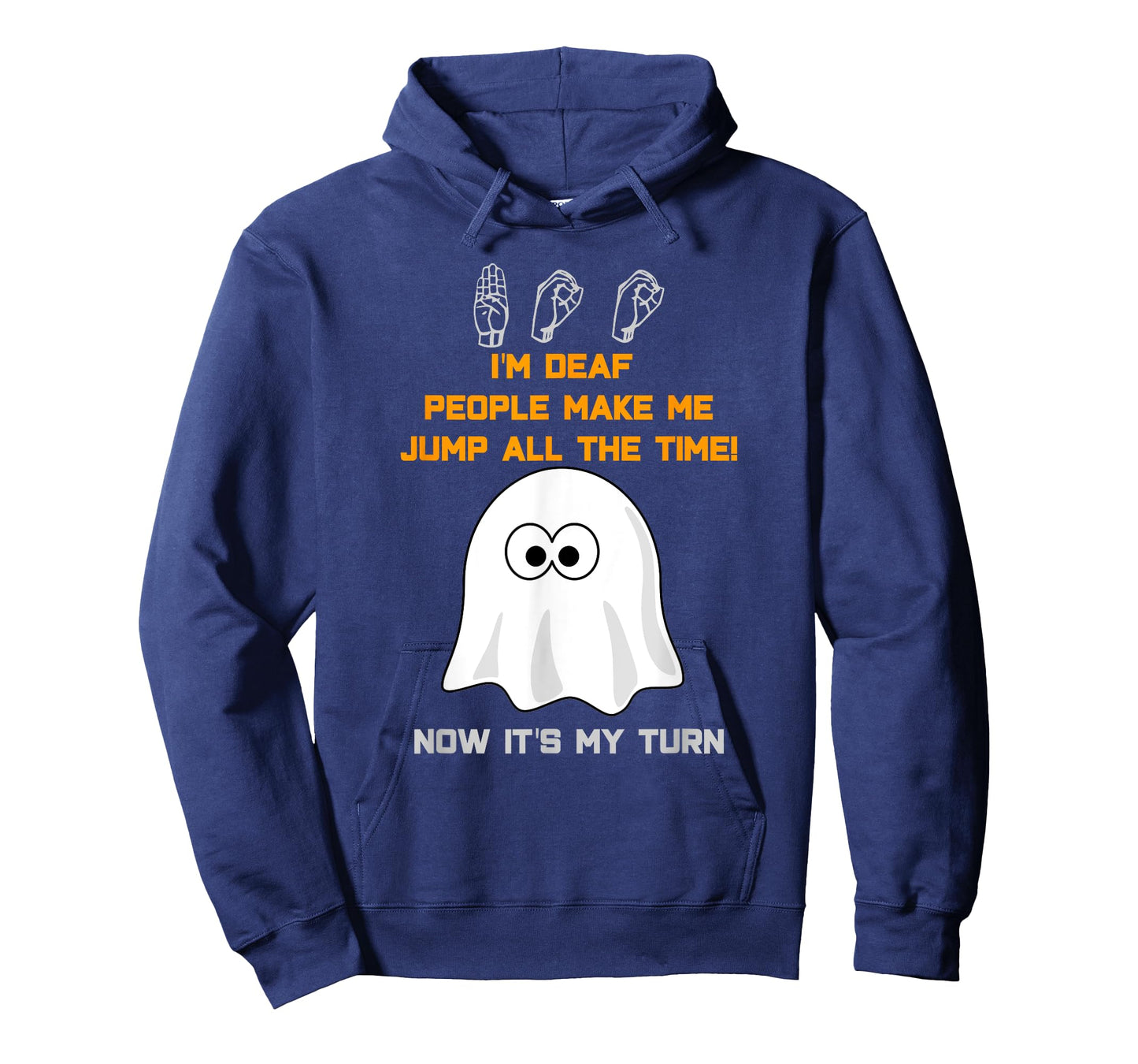 Boo Ghost ASL Funny Halloween T-Shirt sign language