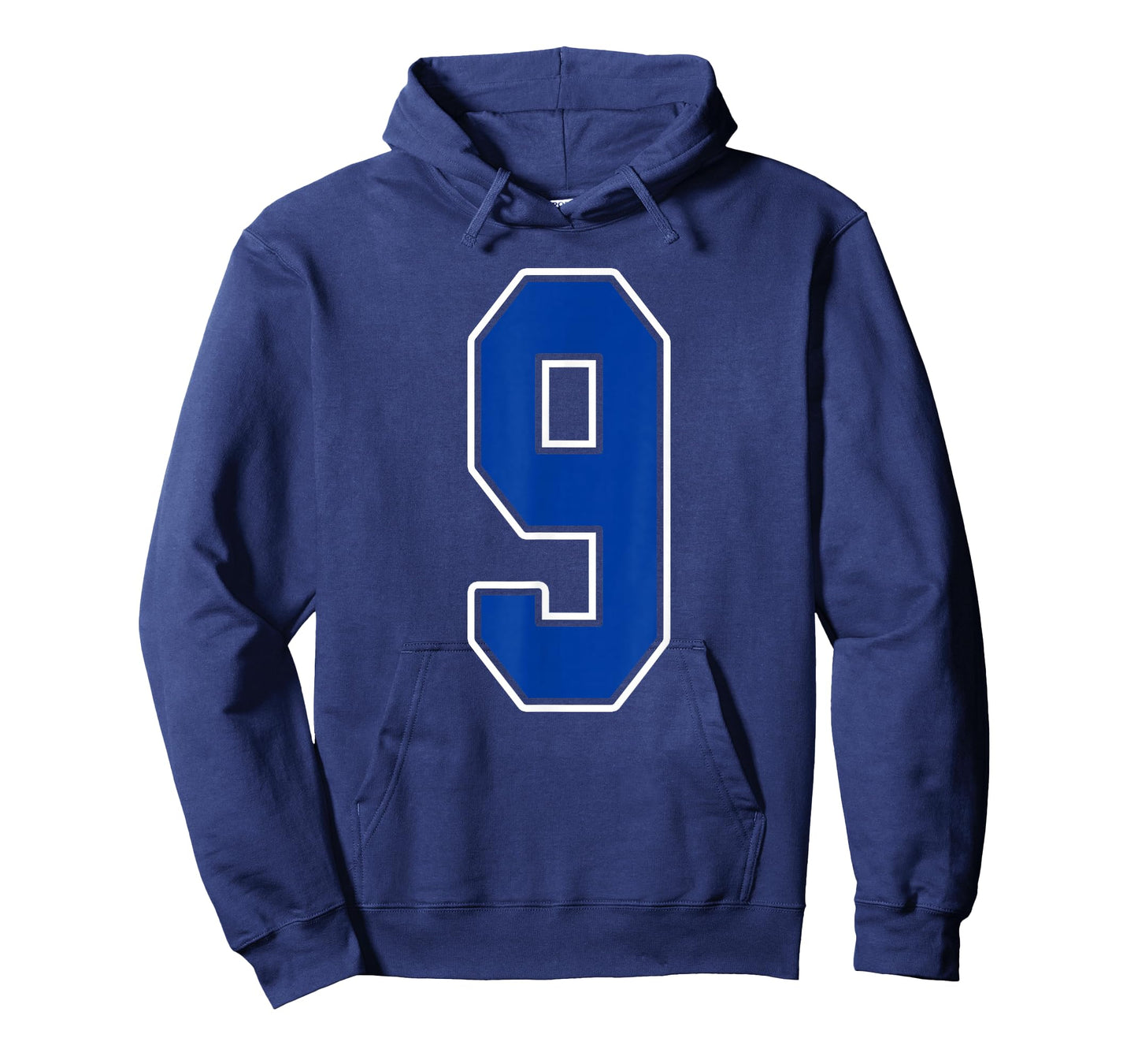 Royal Blue and White Number 9 Jersey Player Uniform #9 Fan T-Shirt