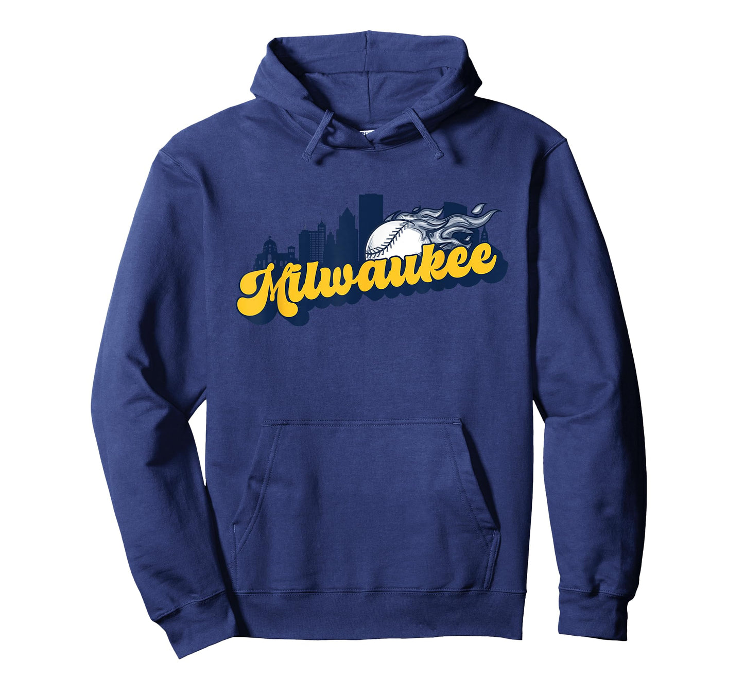Milwaukee Baseball Vintage City Skyline Retro Baseball Lover T-Shirt