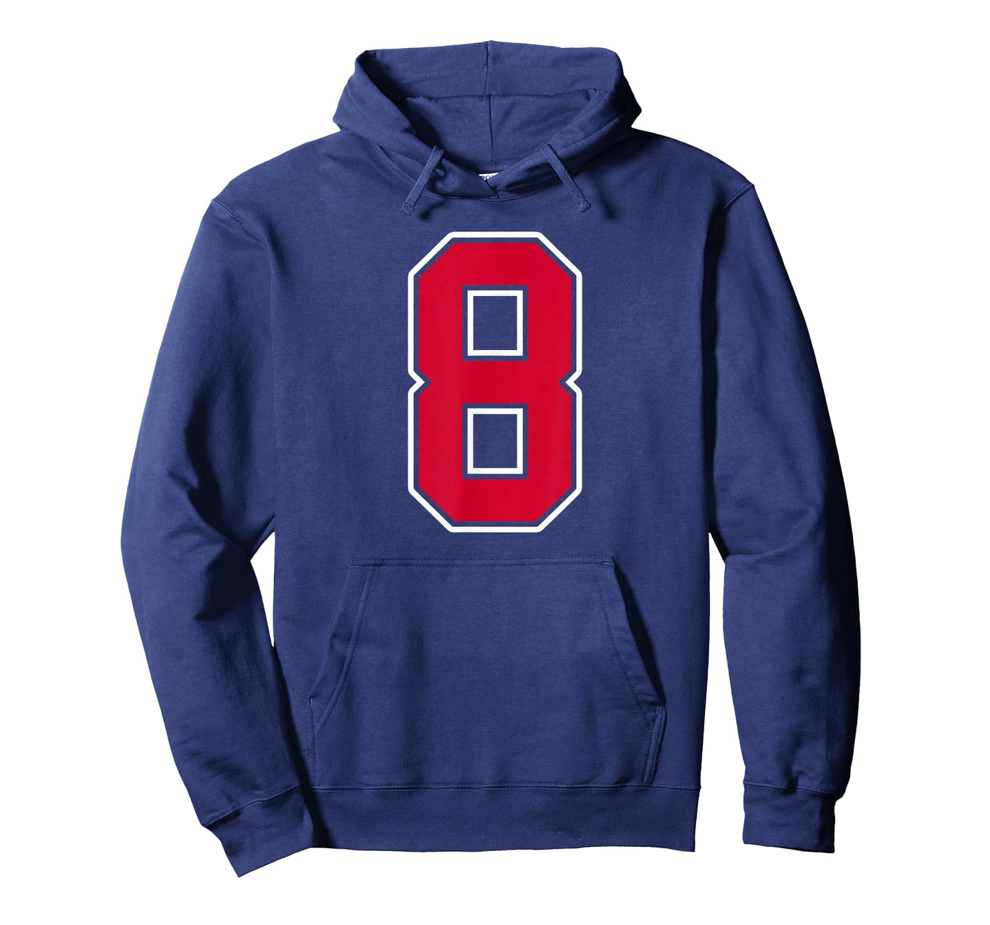 Red White Number 8 Jersey Player Uniform #8 T-Shirt