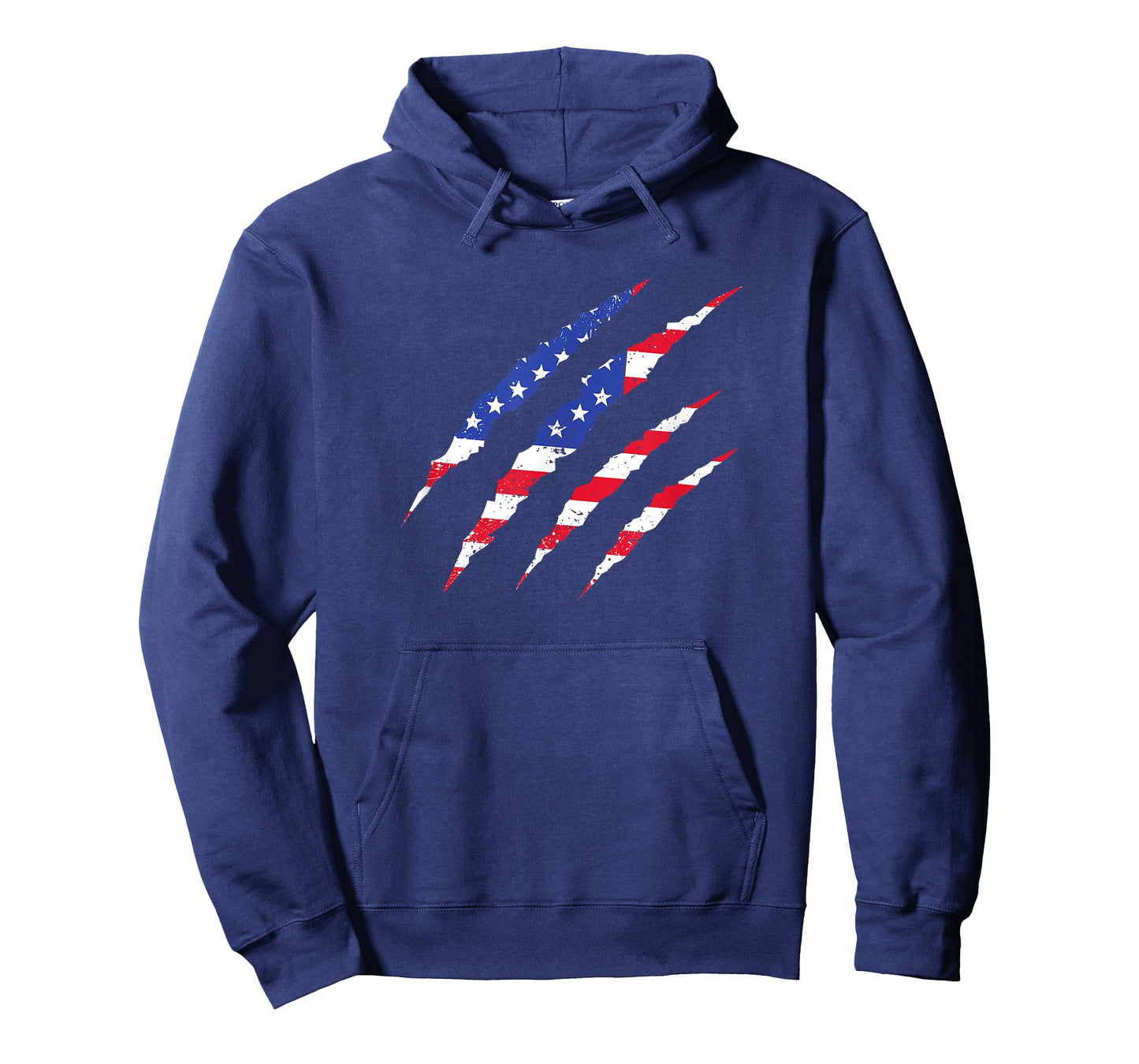 Ripped American Flag Bear Claw Scratch USA Pride Art T-Shirt