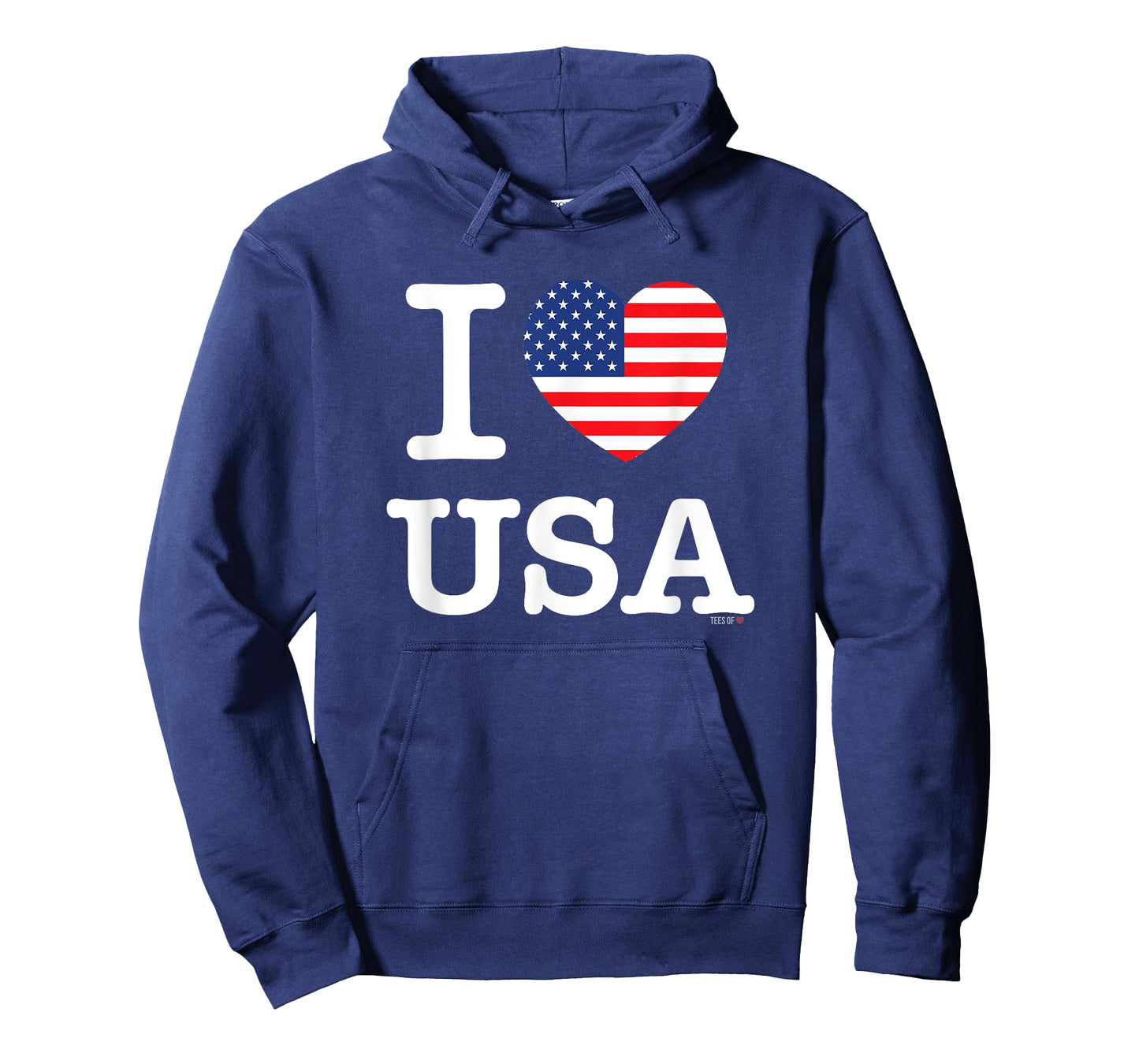 I Love USA T-Shirt White United States of America Flag Heart T-Shirt
