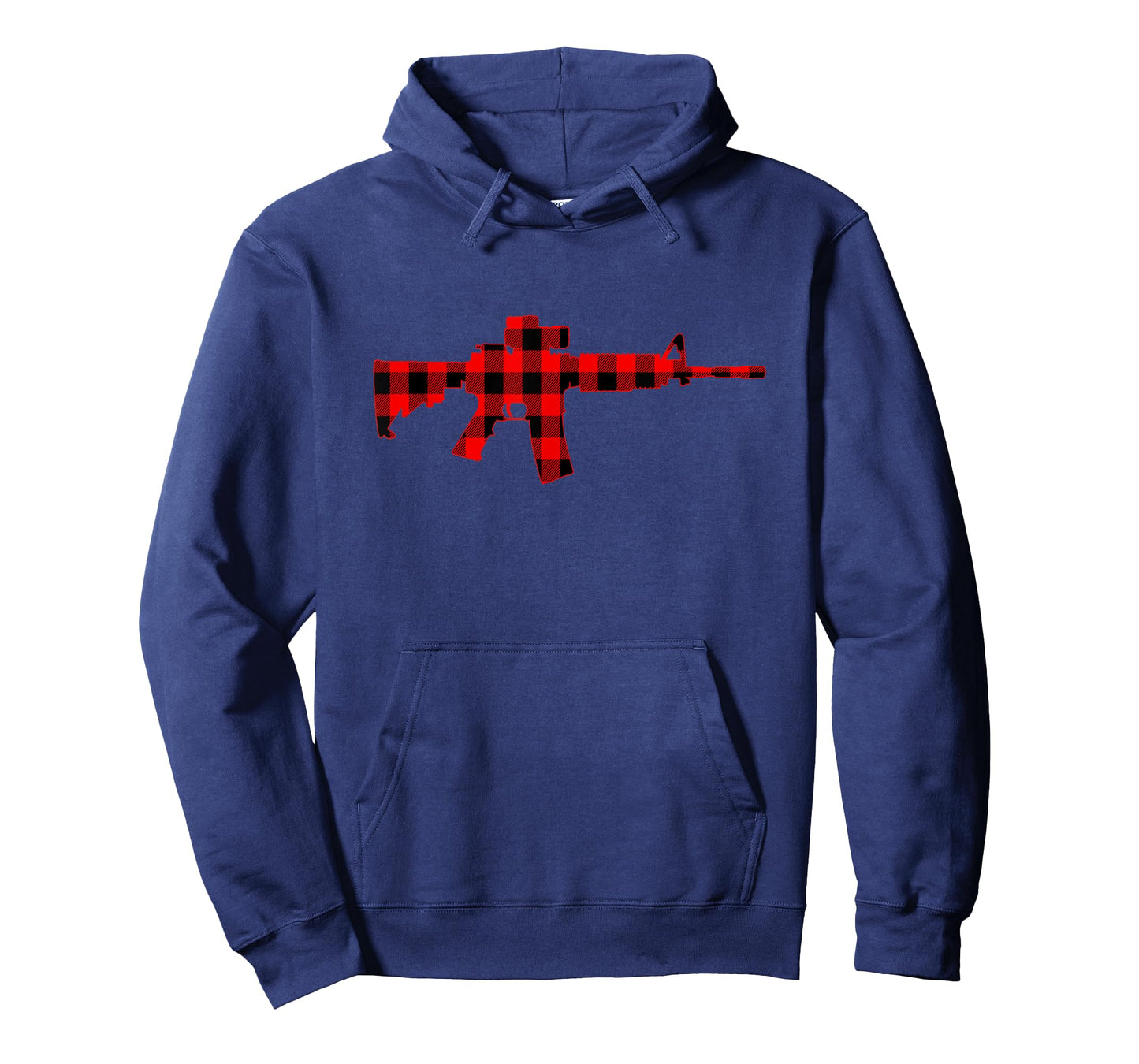 Plaid Christmas Gun Shirt - Tartan AR-15 Gift for Gun Lovers