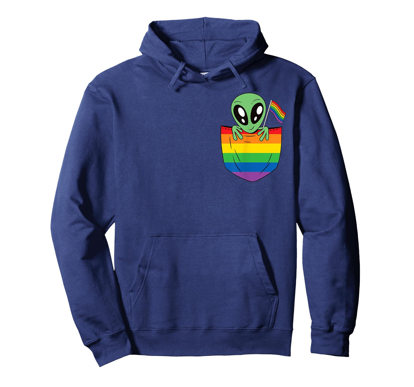 Funny Pocket Alien LGBT Rainbow Flag Gay Pride T-Shirt