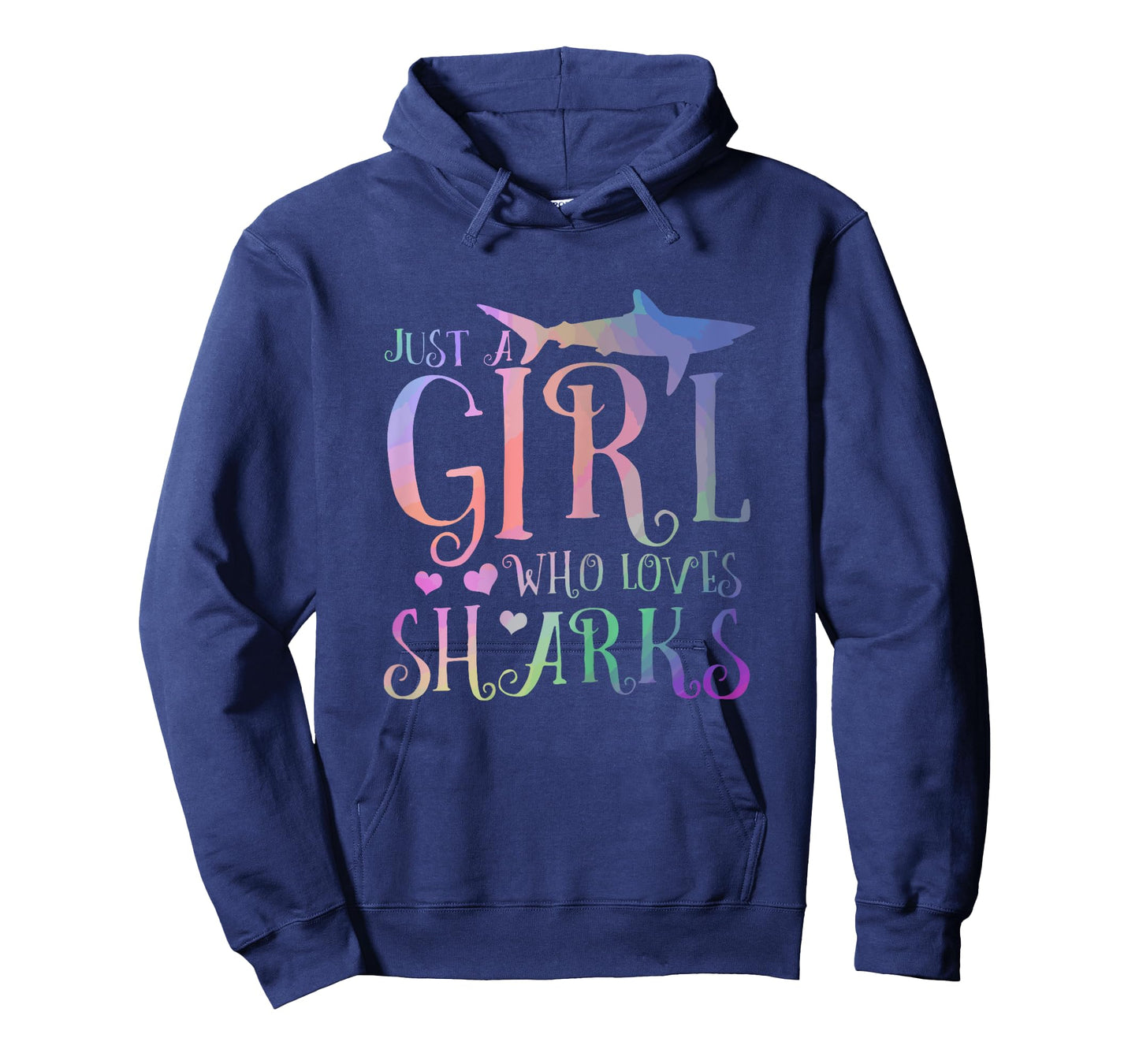 Just A Girl Who Loves Sharks Funny Watercolor Fishing Gift T-Shirt