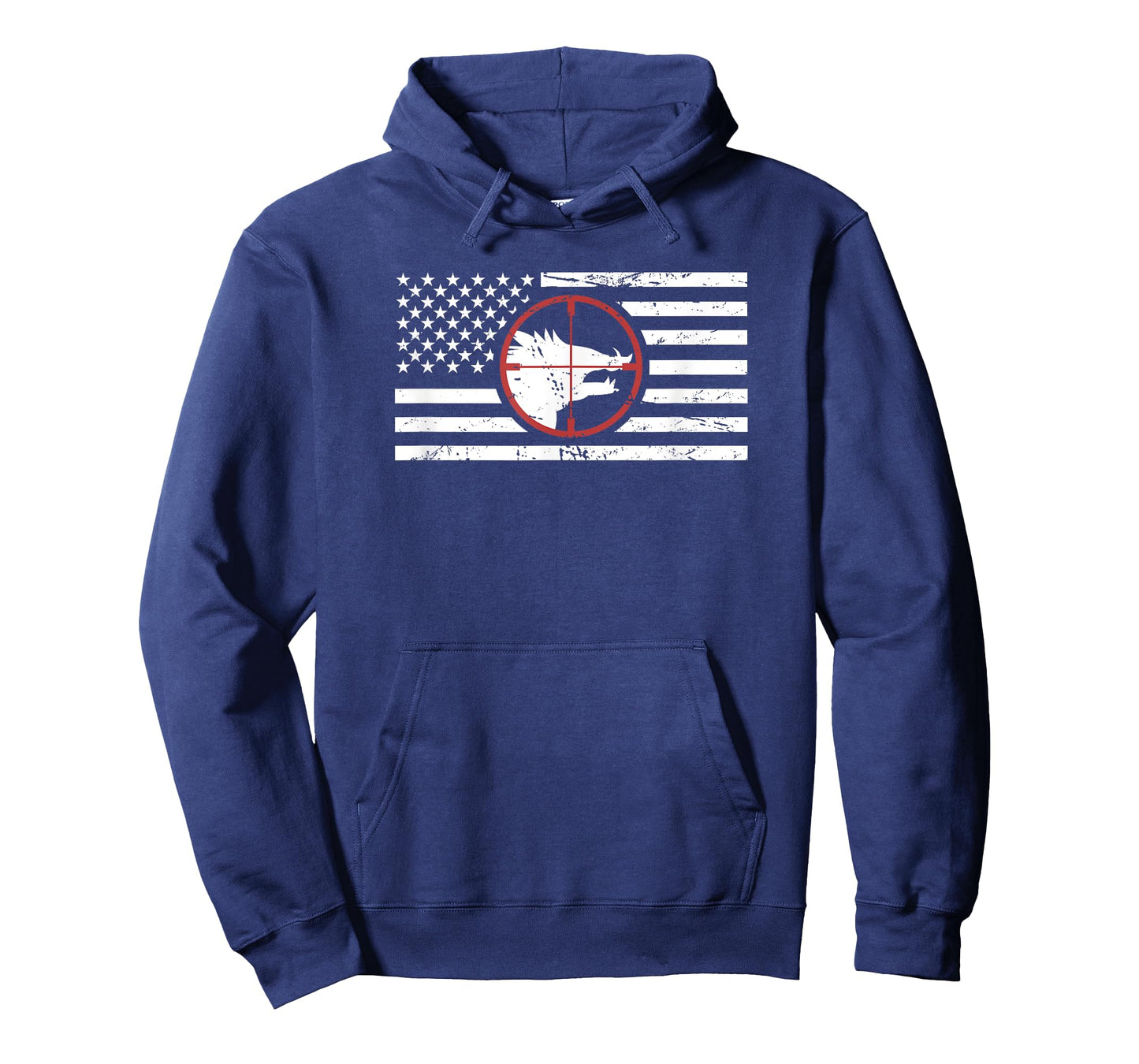 Wild Hog Hunter T-Shirt / Gift For Pig Hunters | USA Flag Women Men T-Shirt